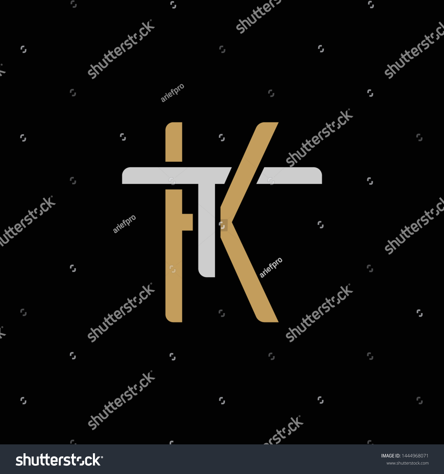 Initial Letter T K Tk Kt Stock Vector Royalty Free 1444968071