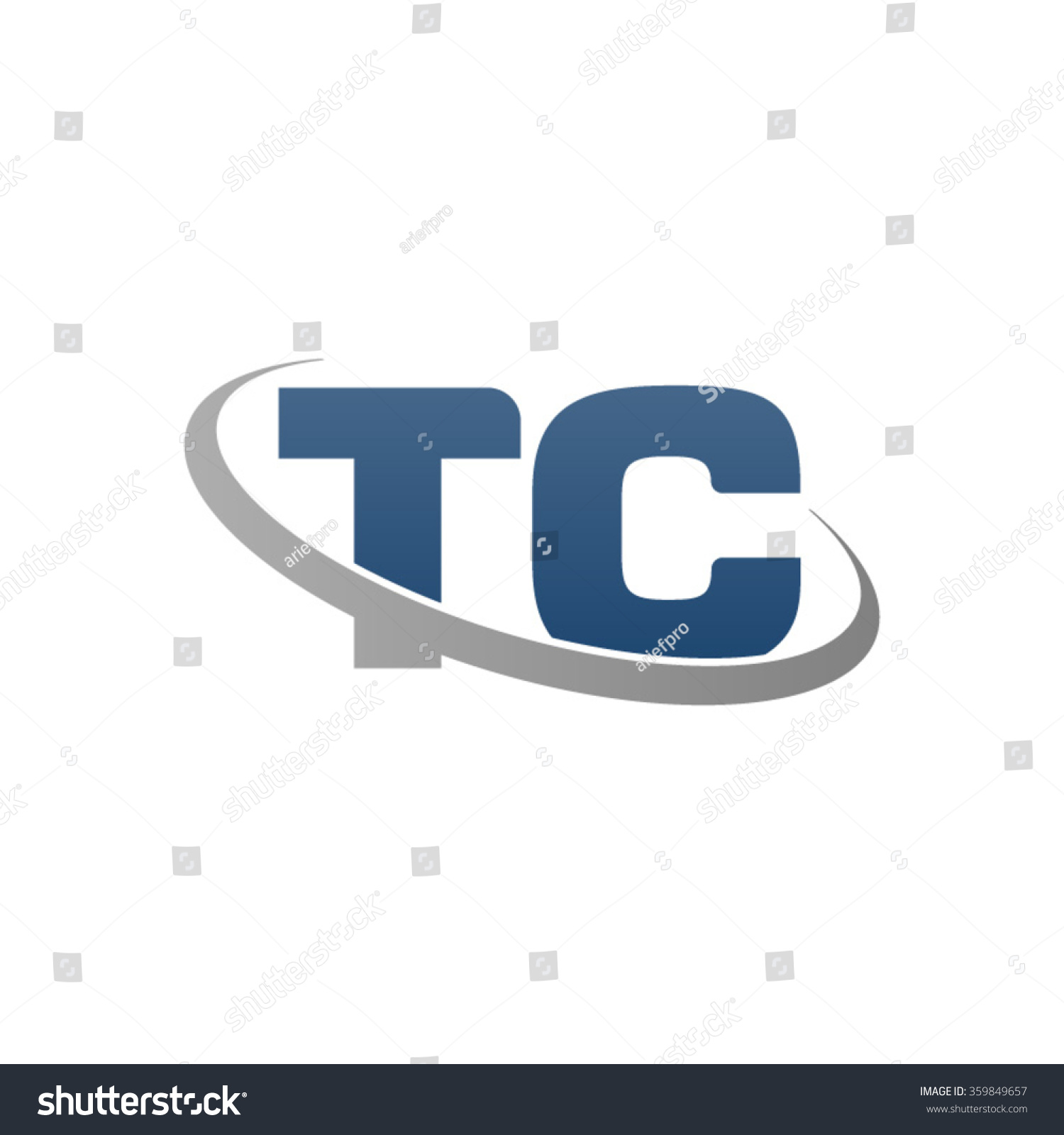 Initial Letter Tc Swoosh Ring Company Stock Vector 359849657 - Shutterstock