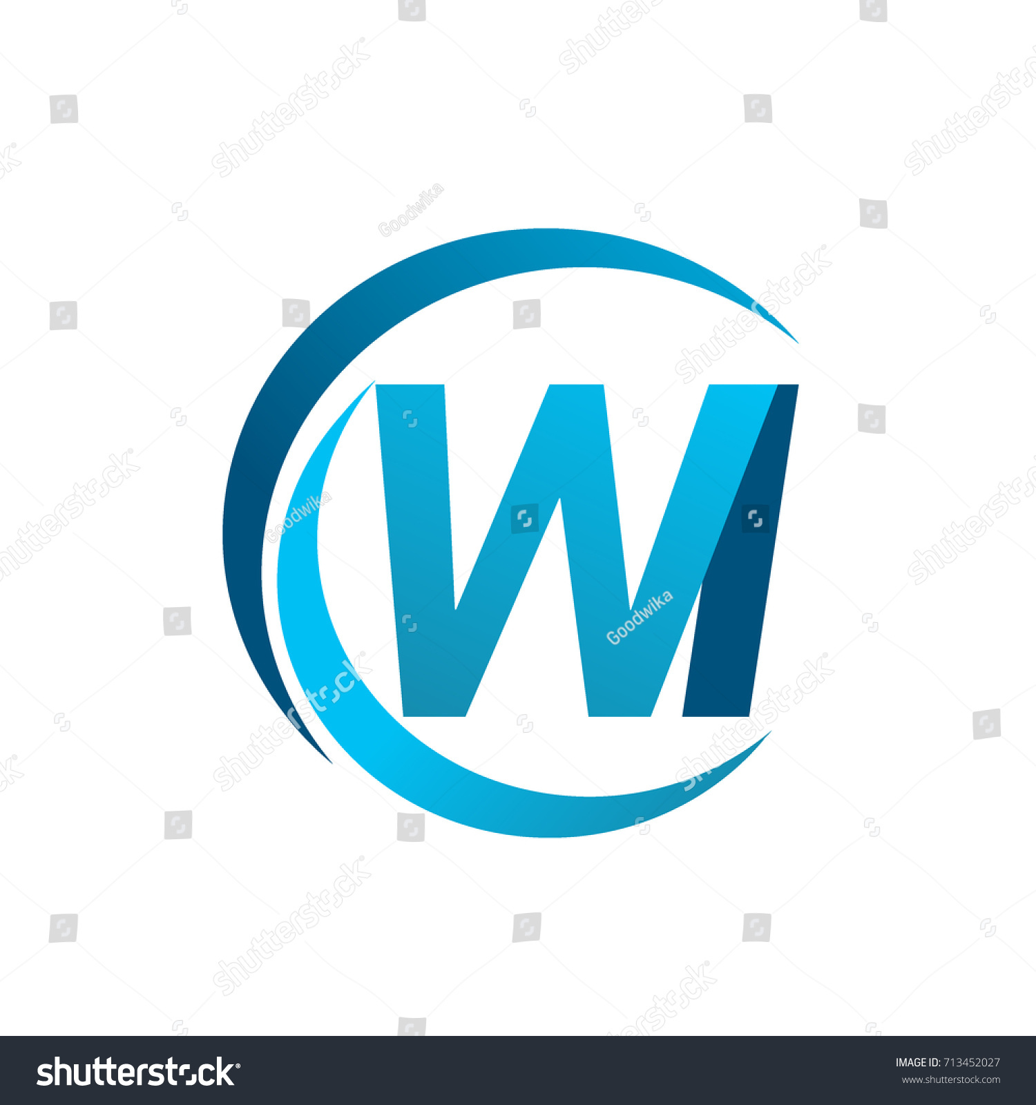 Initial Letter Wi Logotype Company Name Stock Vector (Royalty Free ...