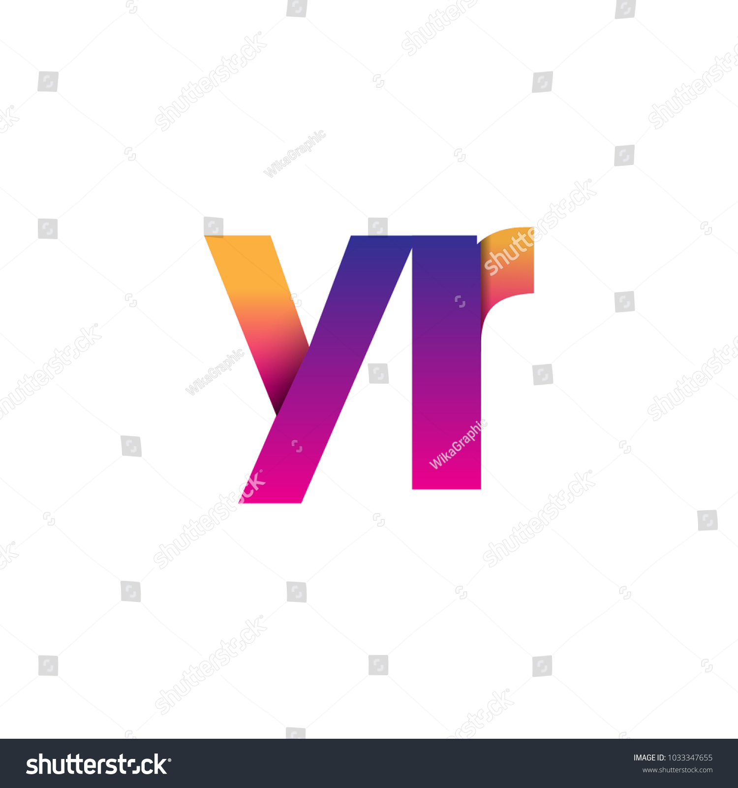 Initial Letter Yr Logo Lowercase Magenta Stock Vector (Royalty Free ...