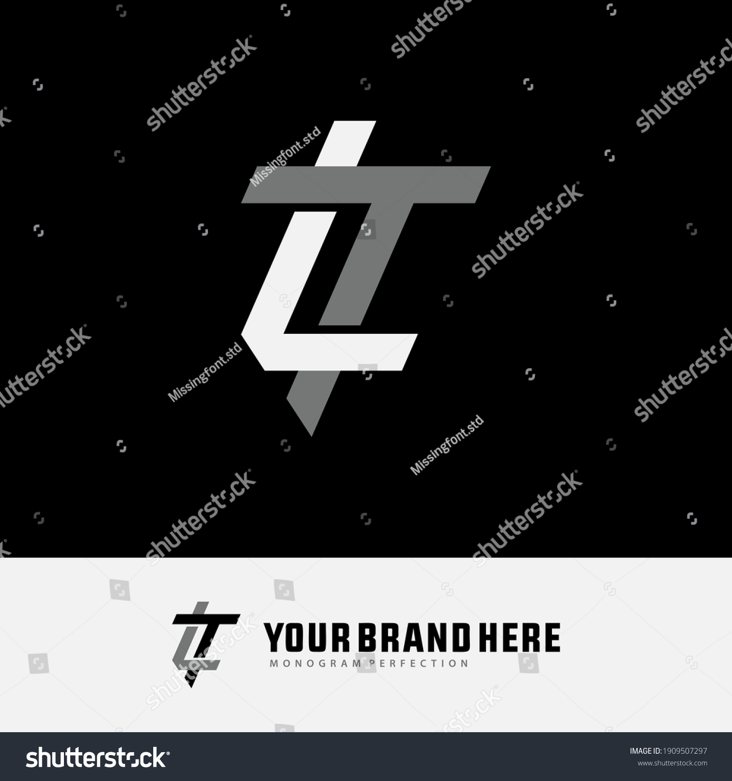 Initial Letters L T Lt Tl Stock Vector (Royalty Free) 1909507297 ...