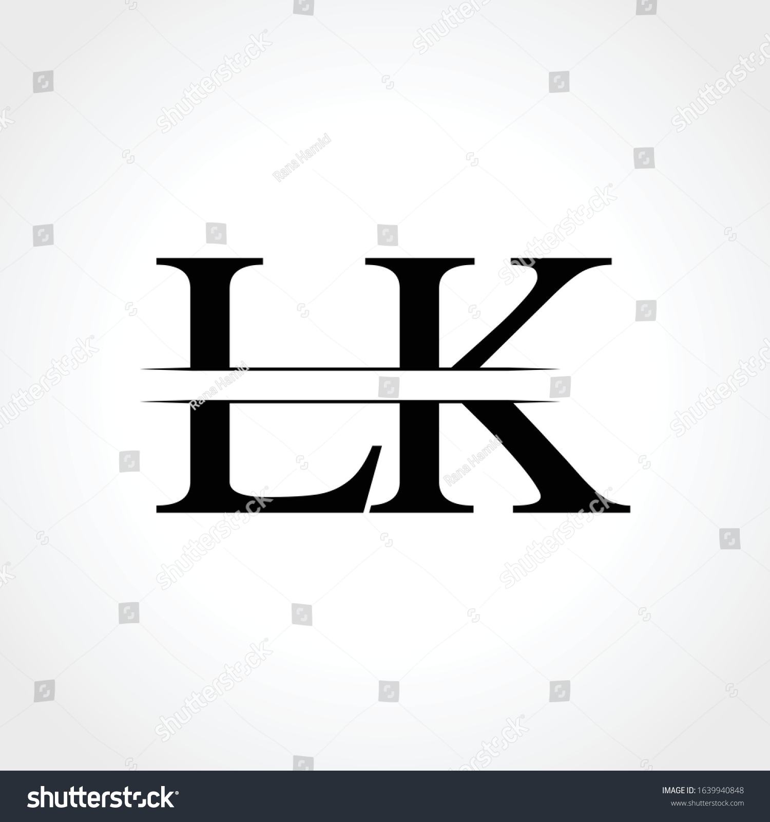 Initial Lk Letter Logo Design Vector Stock Vector (Royalty Free ...