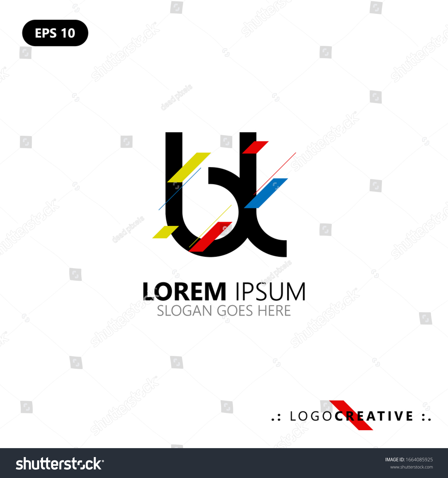 Initial Logo Letter Bl Lowercase Linked Vector (Royalty Free) 1664085925