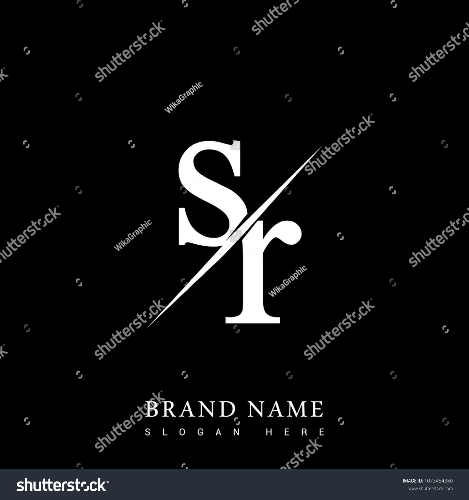 Initial Logo Letter Sr Company Name Stock Vector Royalty Free 1073454350
