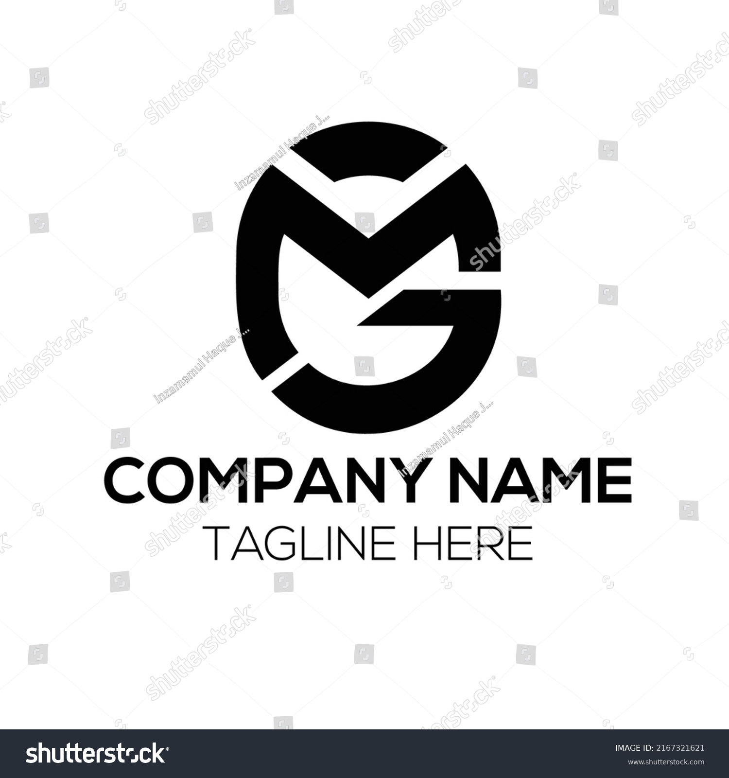 Initial Logo Letter Gm Stock Vector (Royalty Free) 2167321621 ...