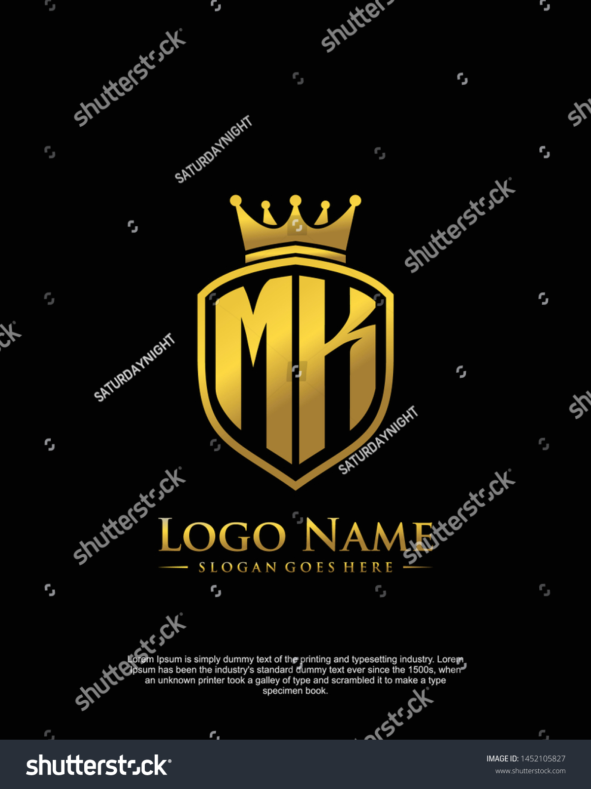 Initial Mk Letter Shield Style Logo Stock Vector (Royalty Free ...
