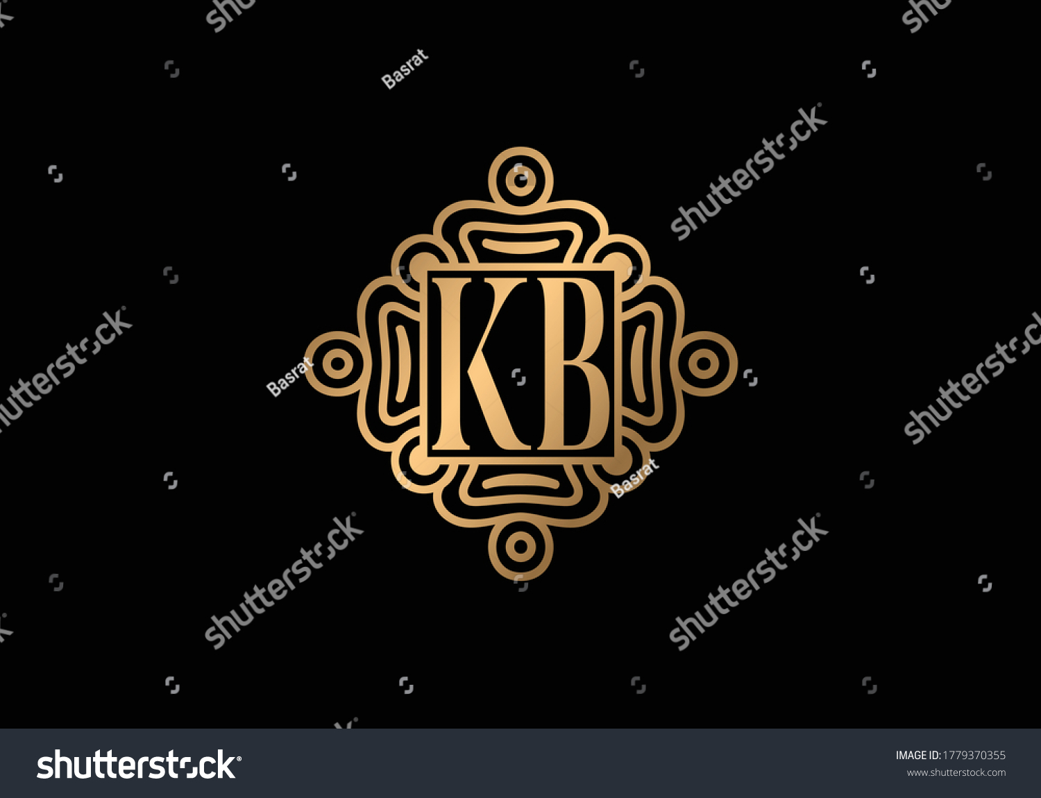 Initial Monogram Letter K B Logo Stock Vector (Royalty Free) 1779370355 ...