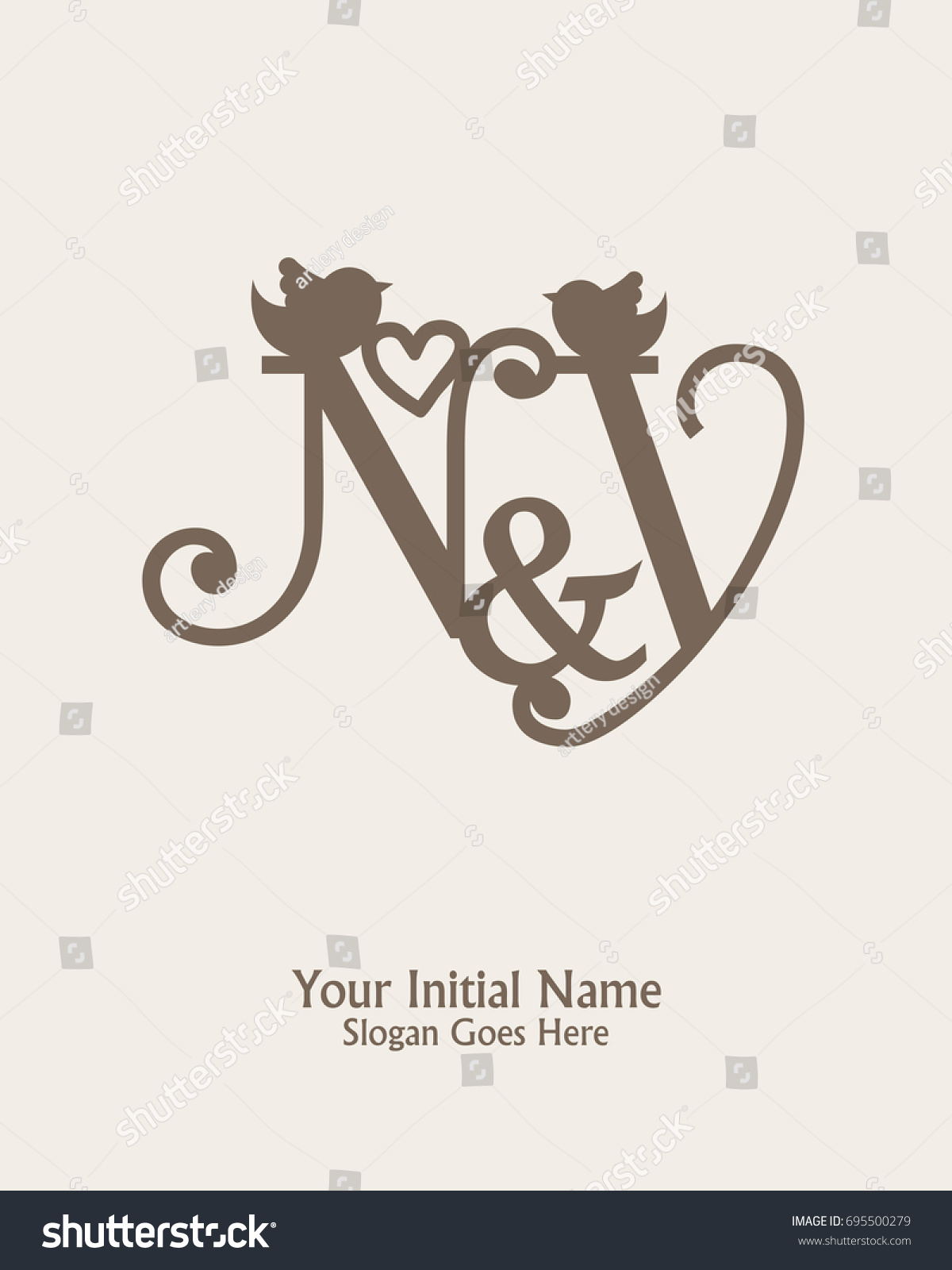 Initial Name N Y Logo Template Stock Vector Royalty Free 695500279
