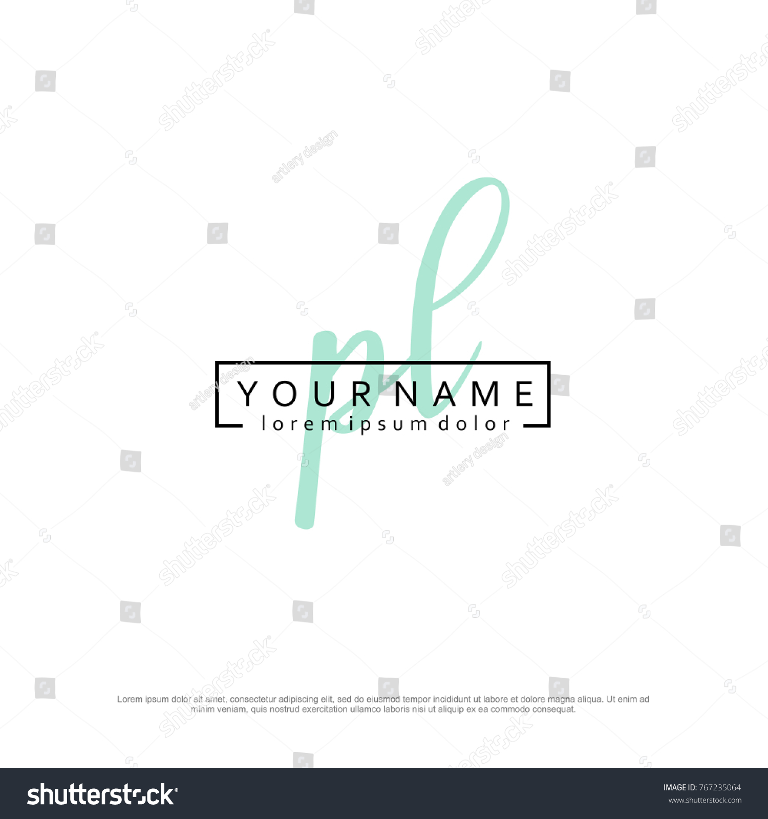 initial p l elegant logo template stock vector royalty free