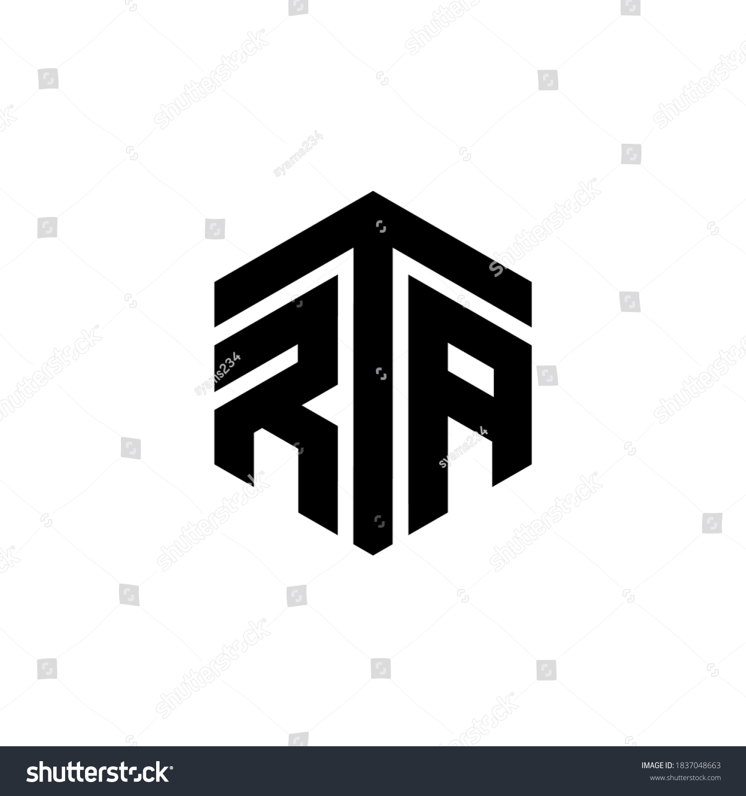 Initial Rta Letter Logo Design Polygon Stock Vector (Royalty Free ...