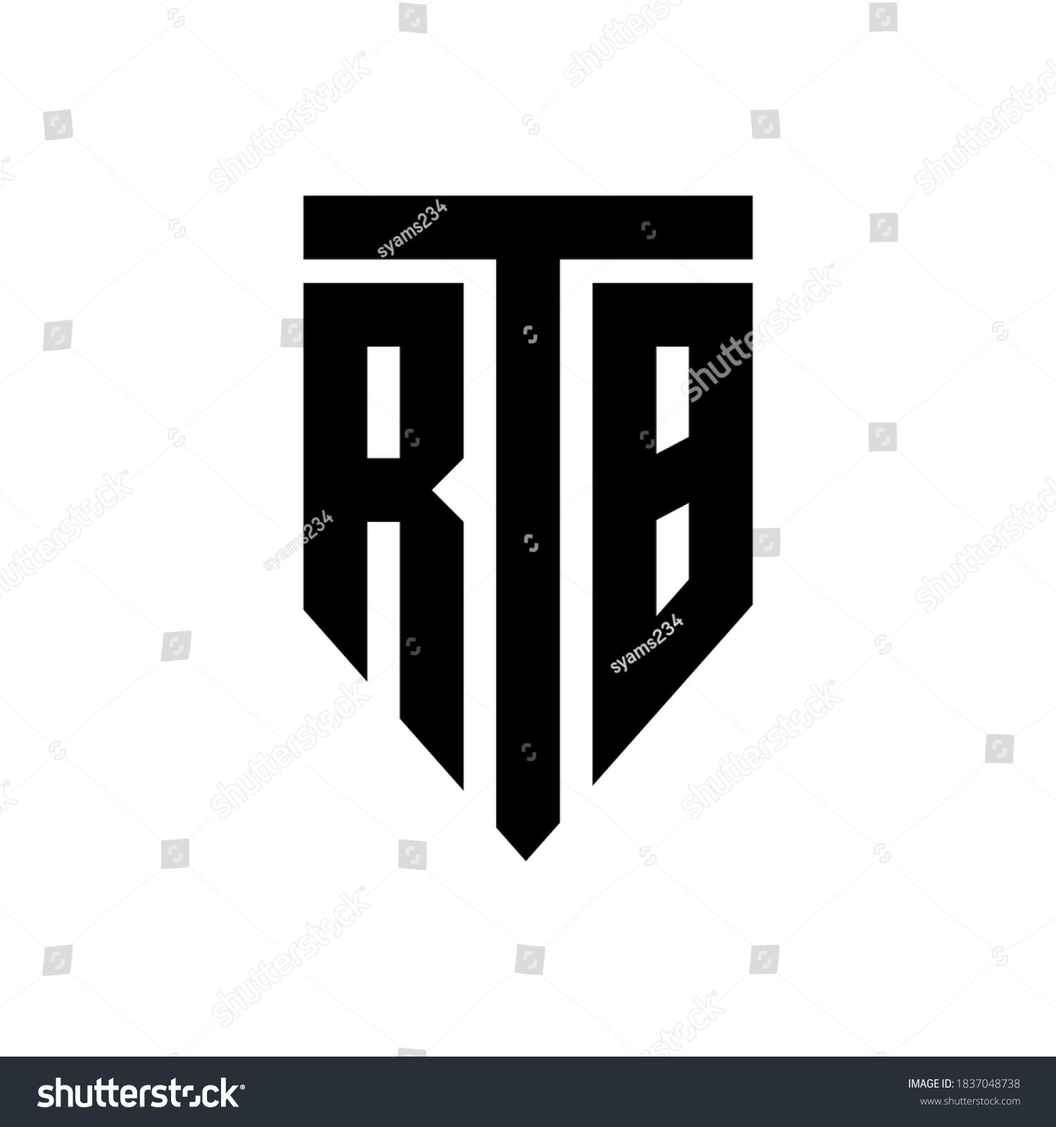 Initial Rtb Letter Logo Design Monogram Stock Vector Royalty Free