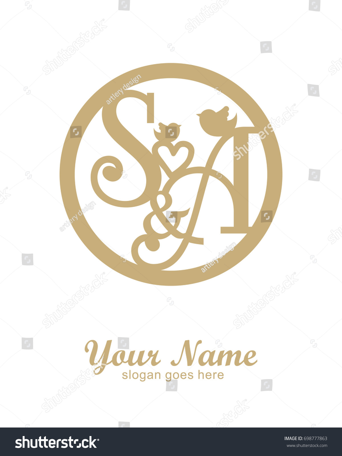 Vetor Stock De Initial S Wedding Logo Template Vector Livre De Direitos