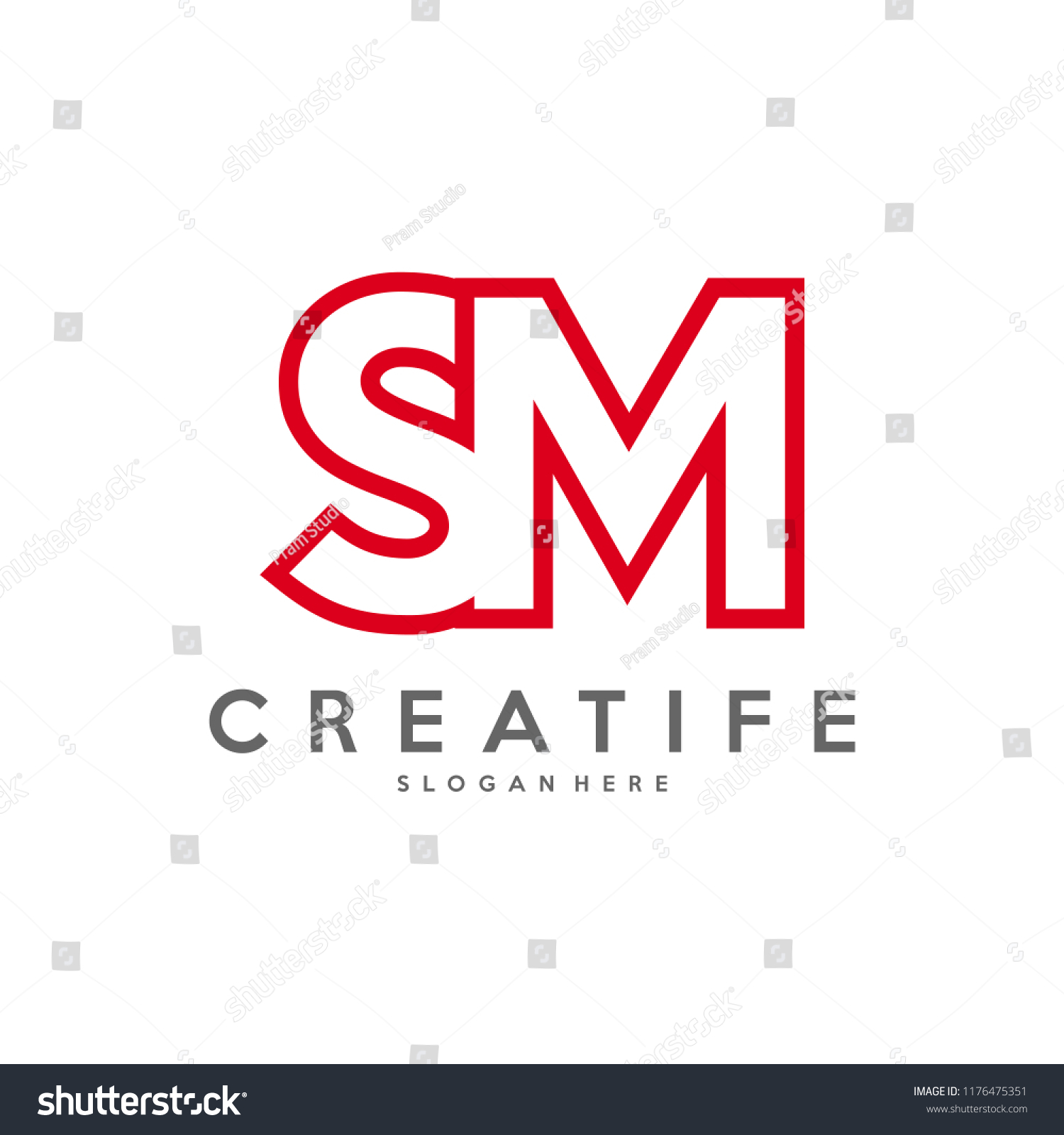 Initial Sm Logo Concepts Template Vector Stock Vector (royalty Free 