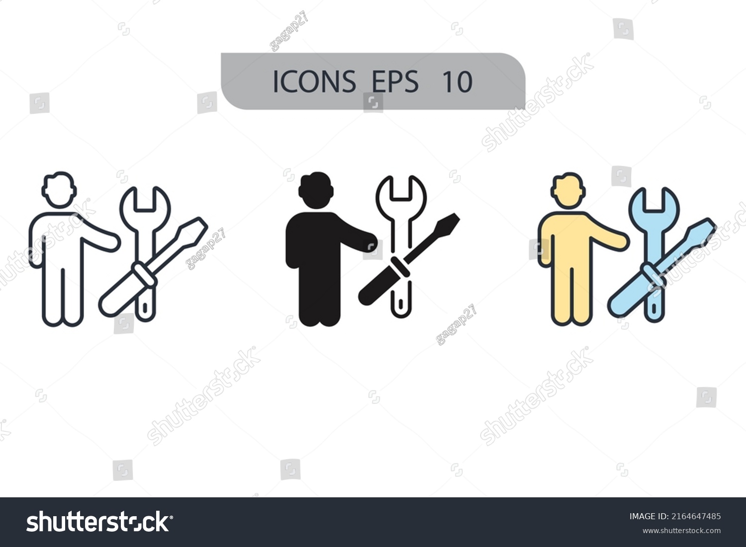 Initial Support Icons Symbol Vector Elements Stock Vector (Royalty Free ...