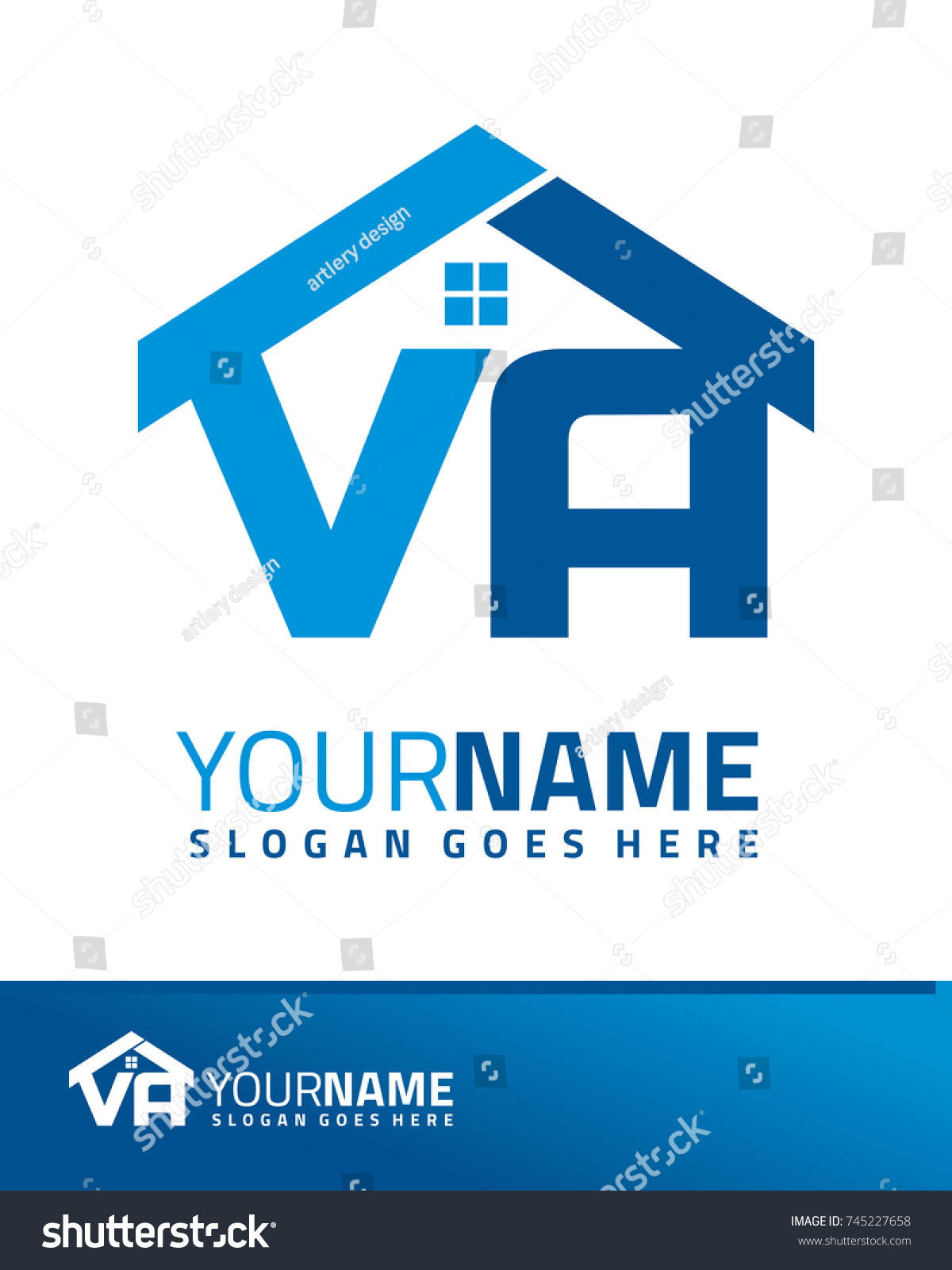 Initial V Real Estate Logo Template Stock Vector Royalty Free