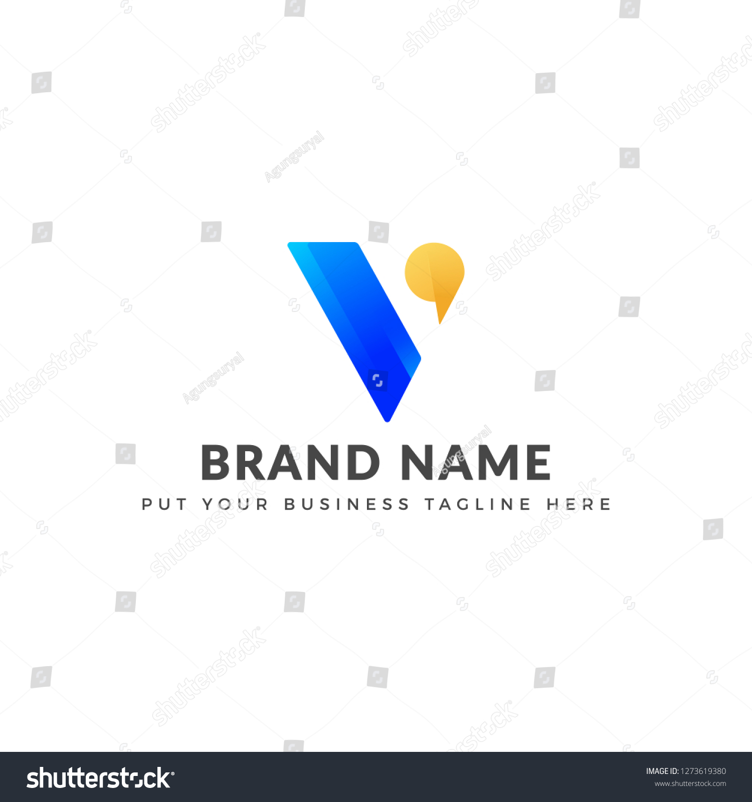 Initial V Letter Monogram Style Logo Stock Vector Royalty Free