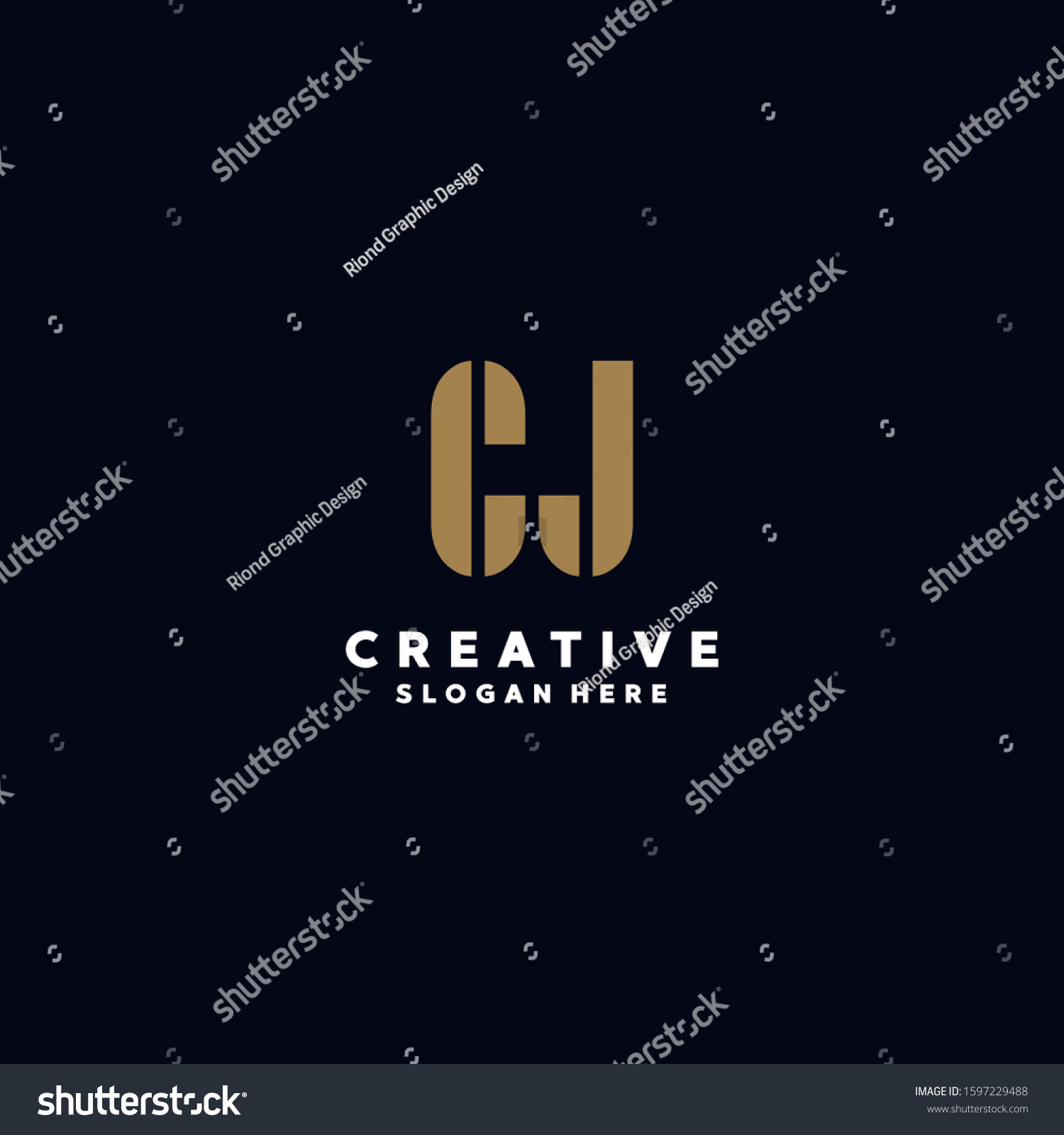 Initials Cj Logo Creative Template Sign Stock Vector (Royalty Free ...