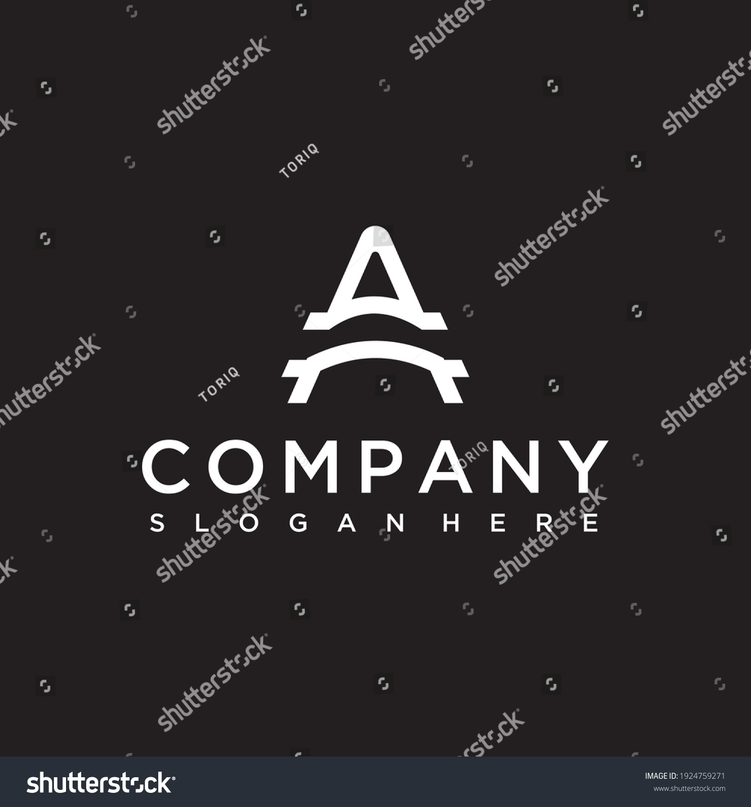 Initials Letter Silhouette Logo Design Stock Vector (Royalty Free ...