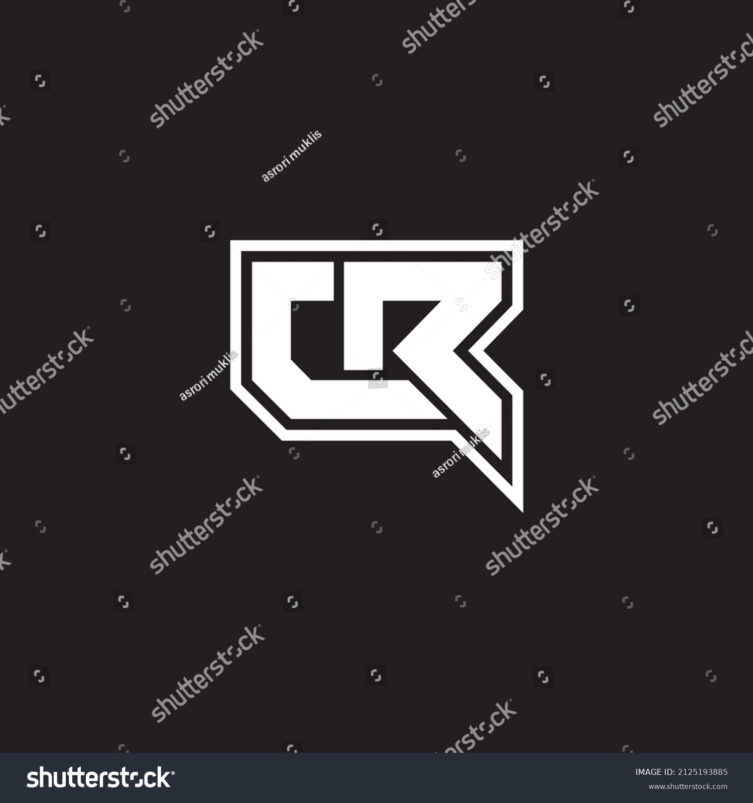 Initials Letter Cr Logo Design Vector Stock Vector (Royalty Free ...