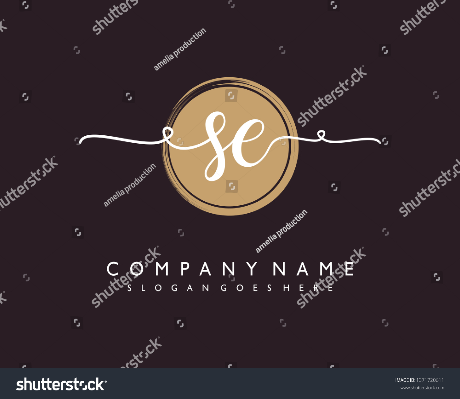 Initials Letter Se Handwriting Logo Vector Stock Vector (Royalty Free ...