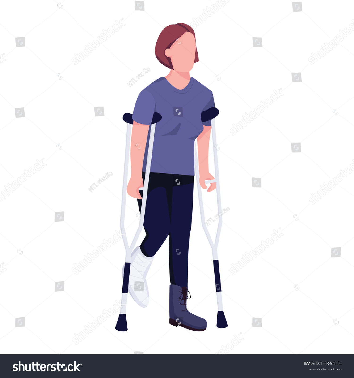 2,131 Woman on crutches Stock Vectors, Images & Vector Art | Shutterstock