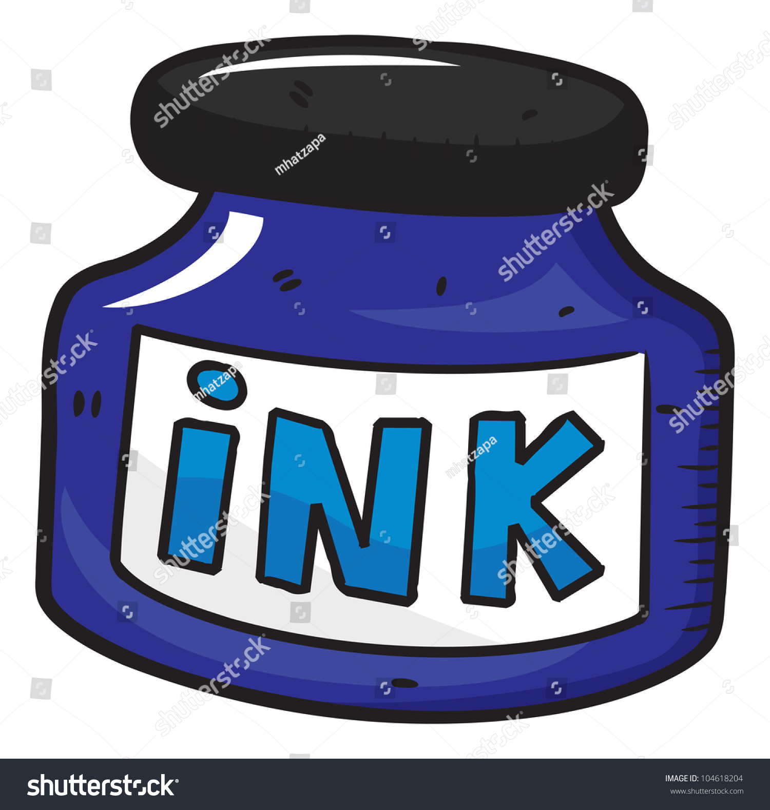 Ink Bottle Doodle Stock Vector 104618204 - Shutterstock