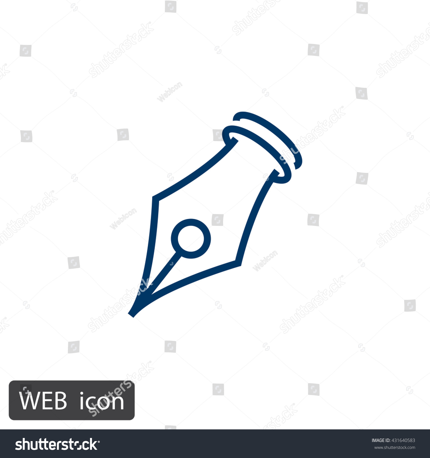 Ink Pen Icon Stock Vector Illustration 431640583 : Shutterstock