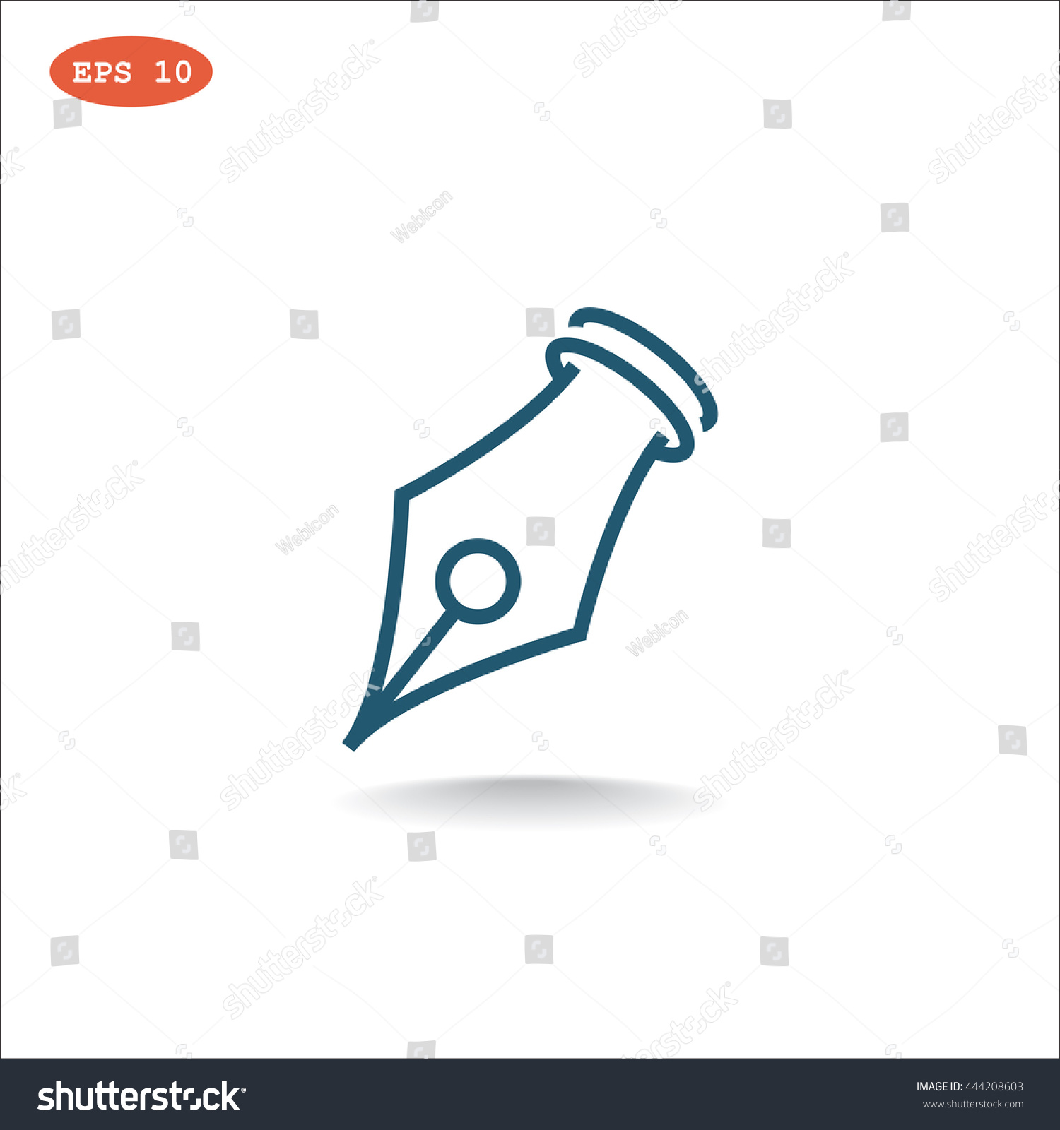 Ink Pen Icon Stock Vector Illustration 444208603 : Shutterstock