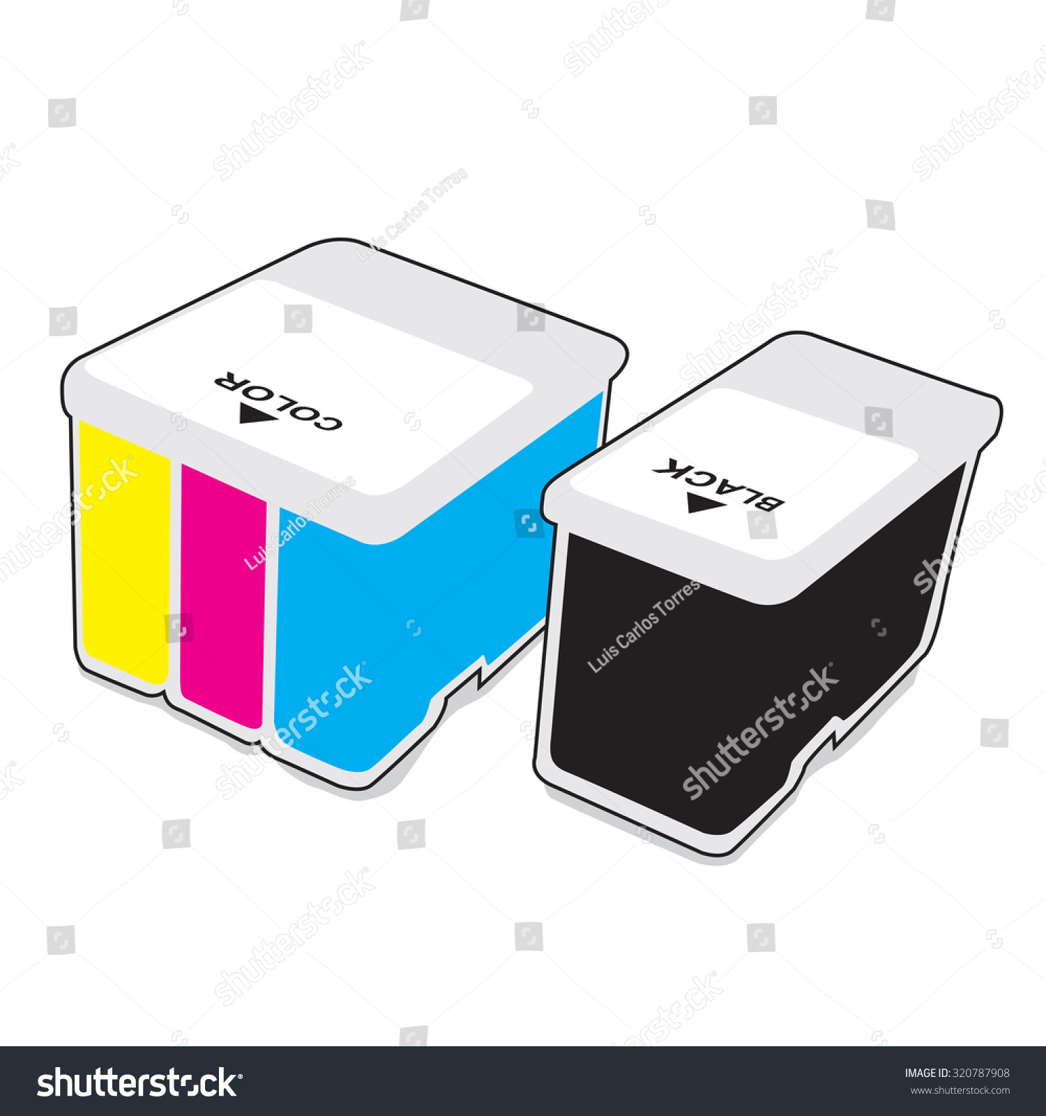 Inkjet Cartridges Cmyk - Vector Illustration - 320787908 : Shutterstock