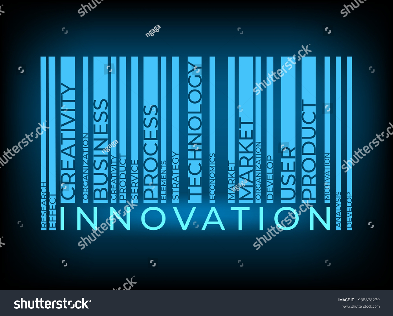 Innovation Barcode Word Tag Cloud Vector Stock Vector (Royalty Free ...