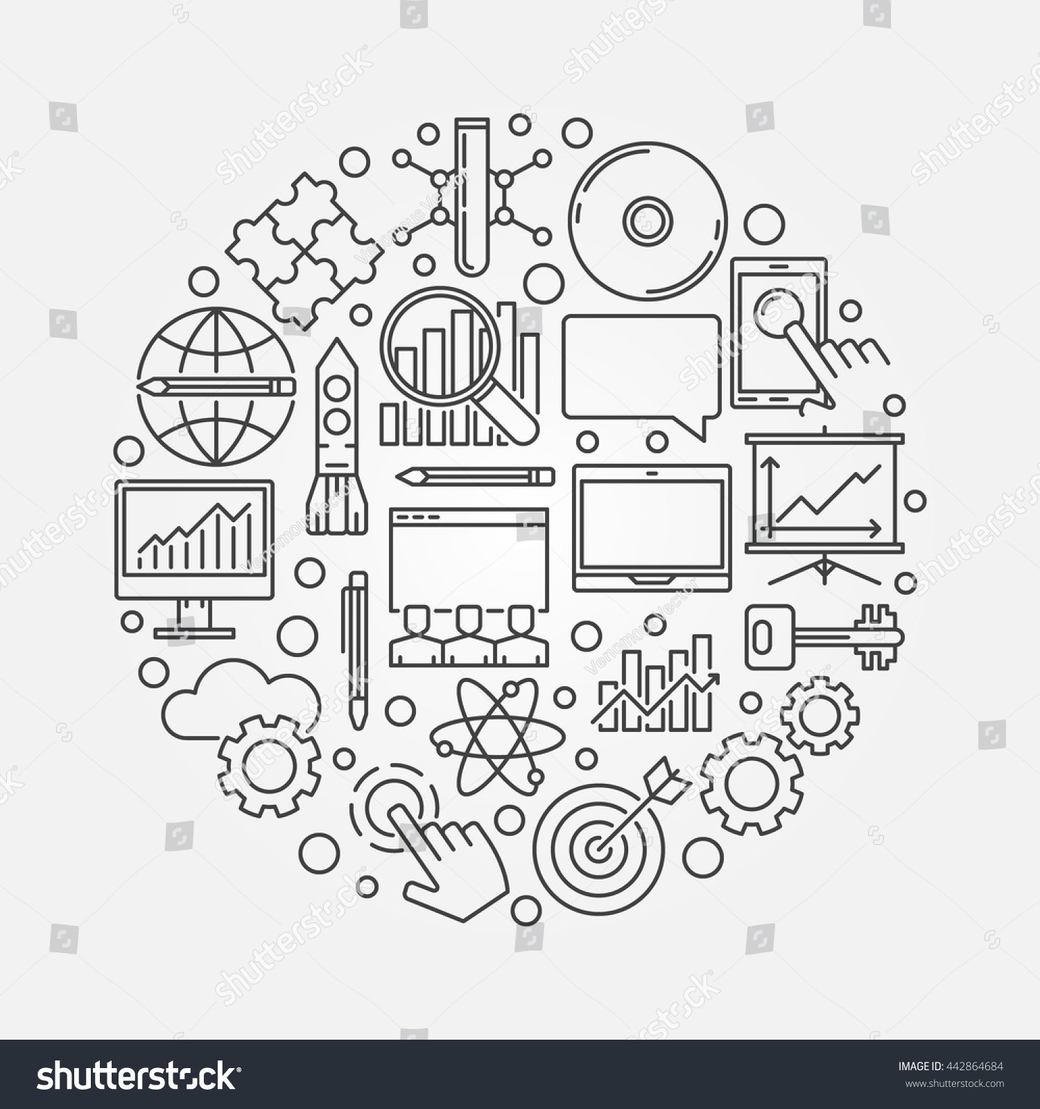 Innovation Round Symbol Vector Business Innovation Stock Vector ...