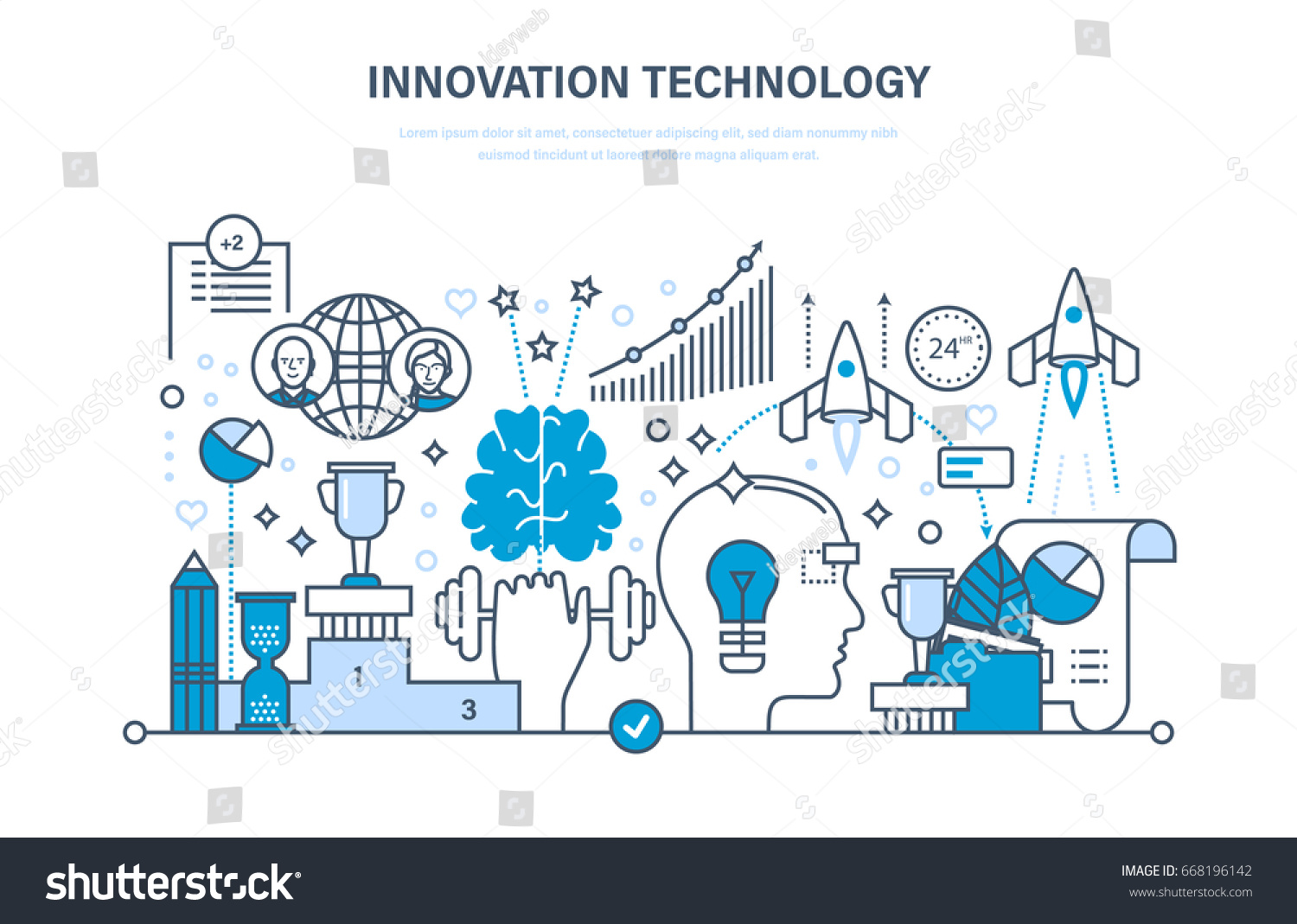 Innovation Technology Creative Thinking Process Business Stock Vector ...