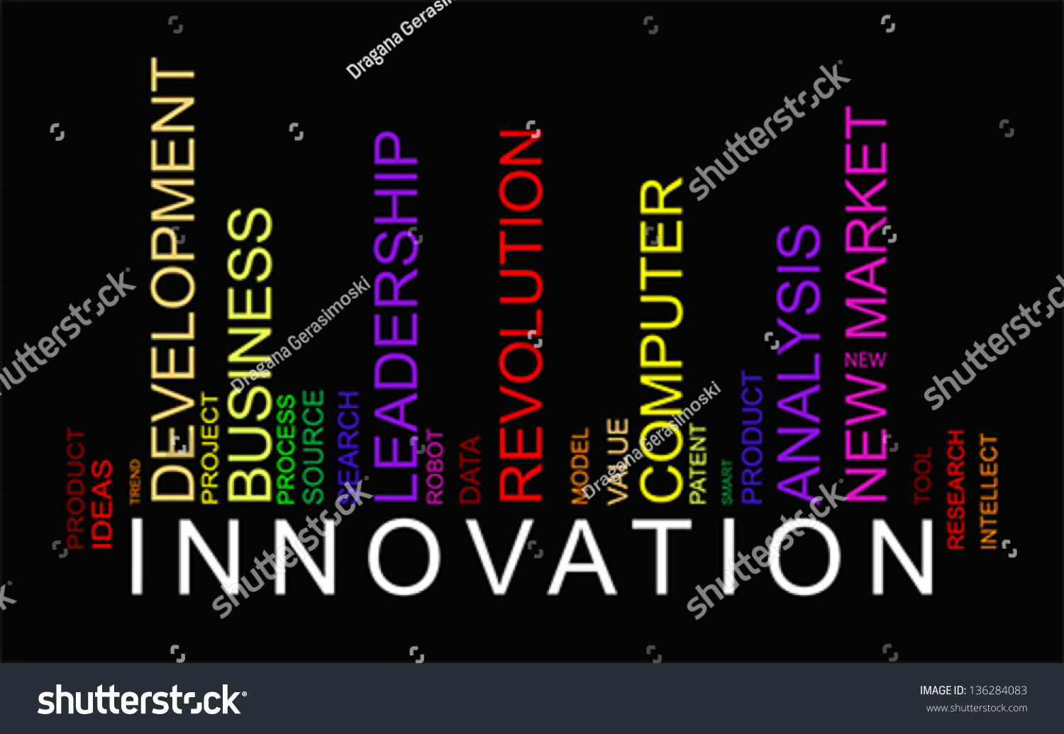 Innovation Word Tag Cloud Concept Barcode Stock Vector (Royalty Free ...