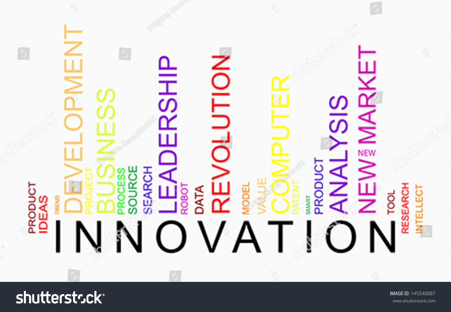 Innovation Word Tag Cloud Concept Barcode Stock Vector (Royalty Free ...