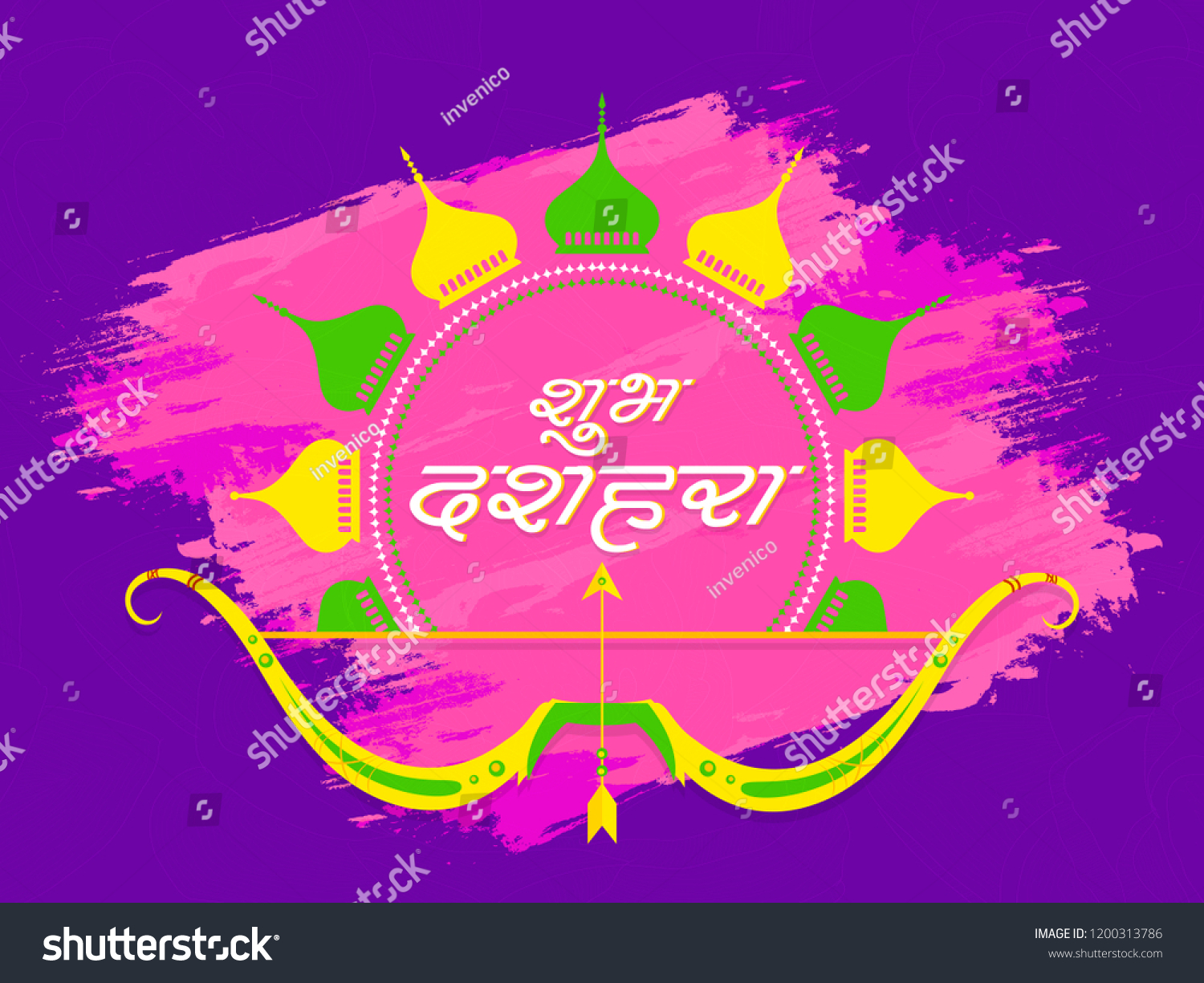 Innovative Abstract Poster Shubh Dussehra Vijaydashmi Stock Vector ...