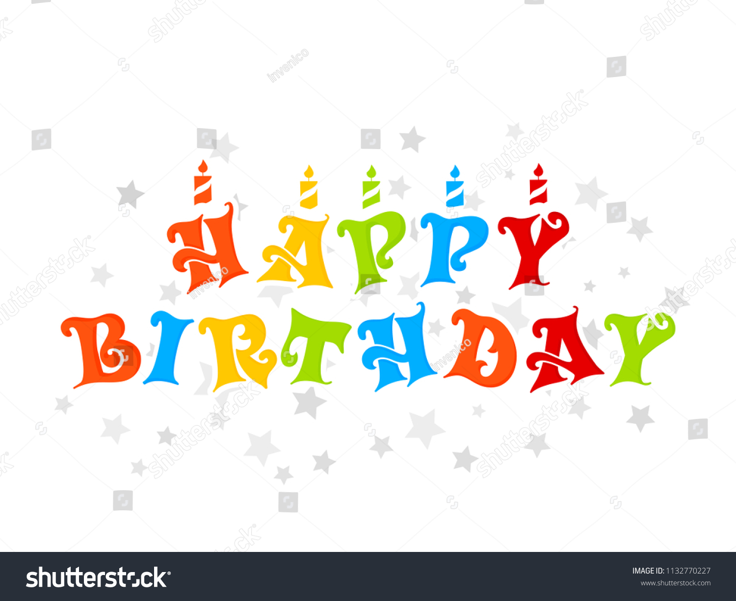 Innovative Creative Cards Happy Birthday Nice Stock Vector (Royalty ...