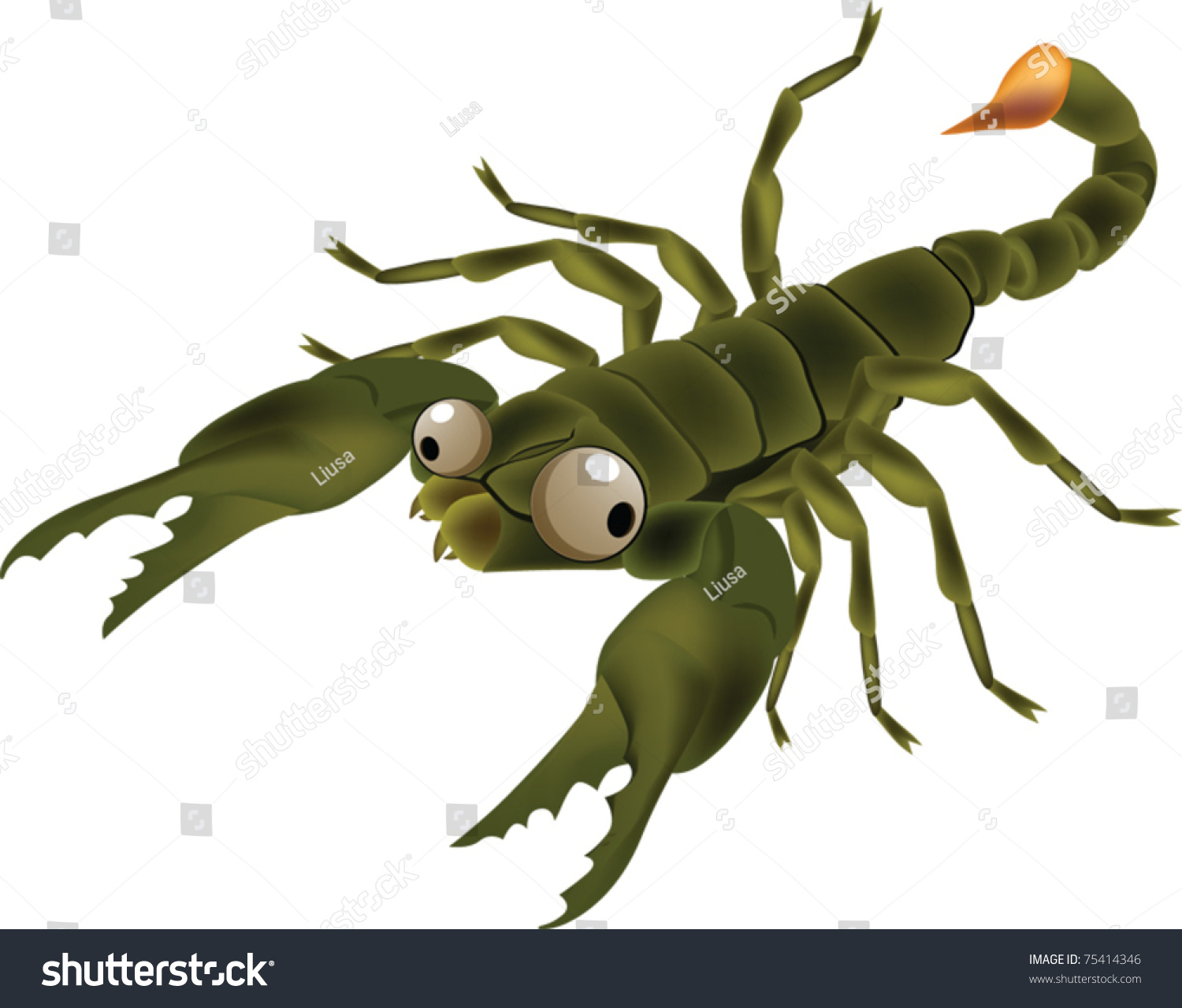 Insect Scorpioncartoon Stock Vector 75414346 - Shutterstock