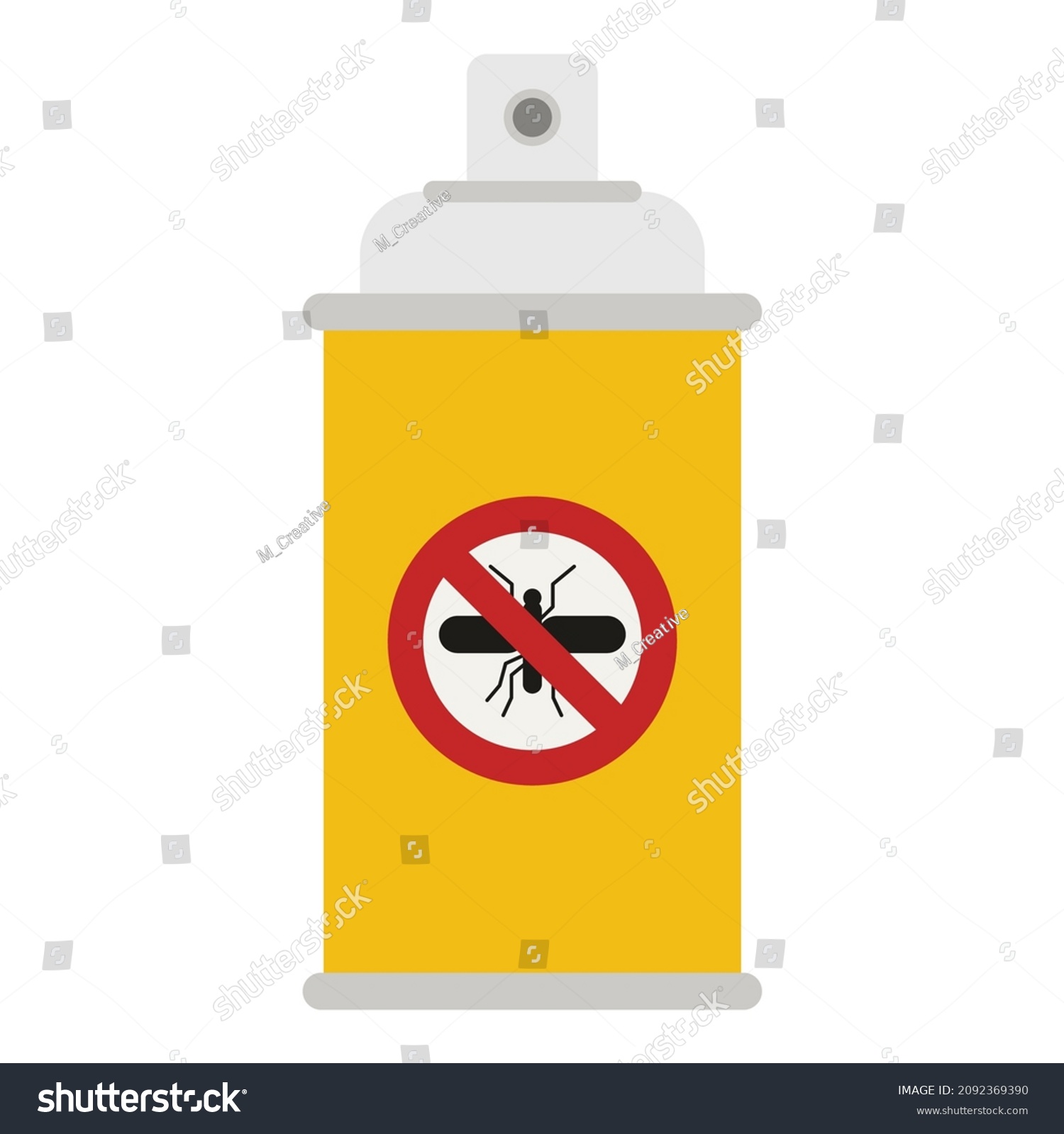 Insect Spray Flat Clipart Vector Illustration Stock Vector (Royalty