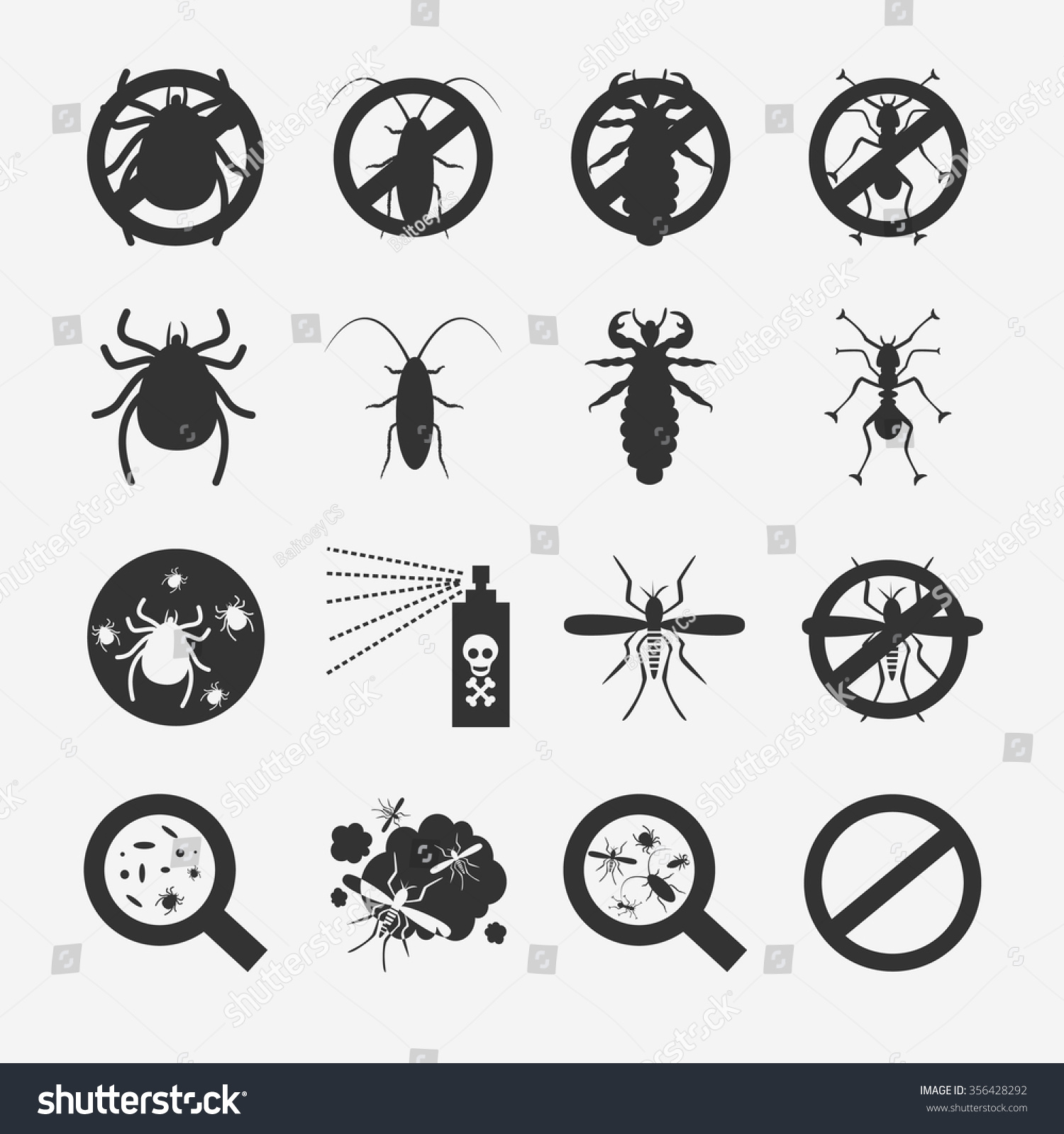 SVG of Insecticide Icon set svg
