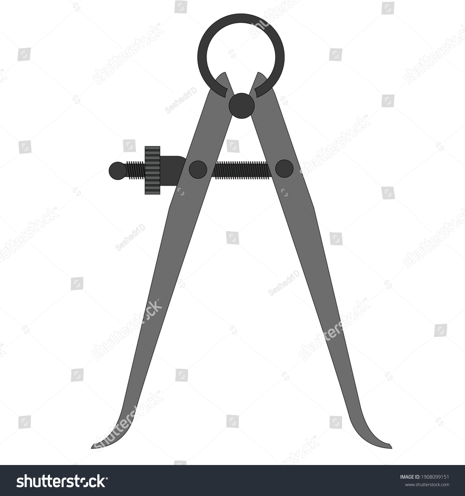 Inside Screw Caliper Used Measure Inside vetor stock (livre de