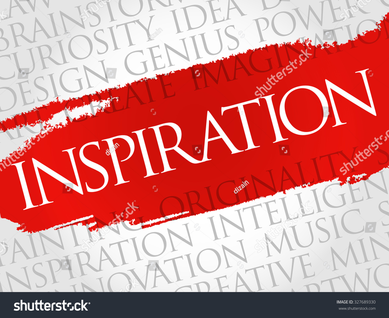 Inspiration Word Cloud Business Concept Stock Vector (Royalty Free ...