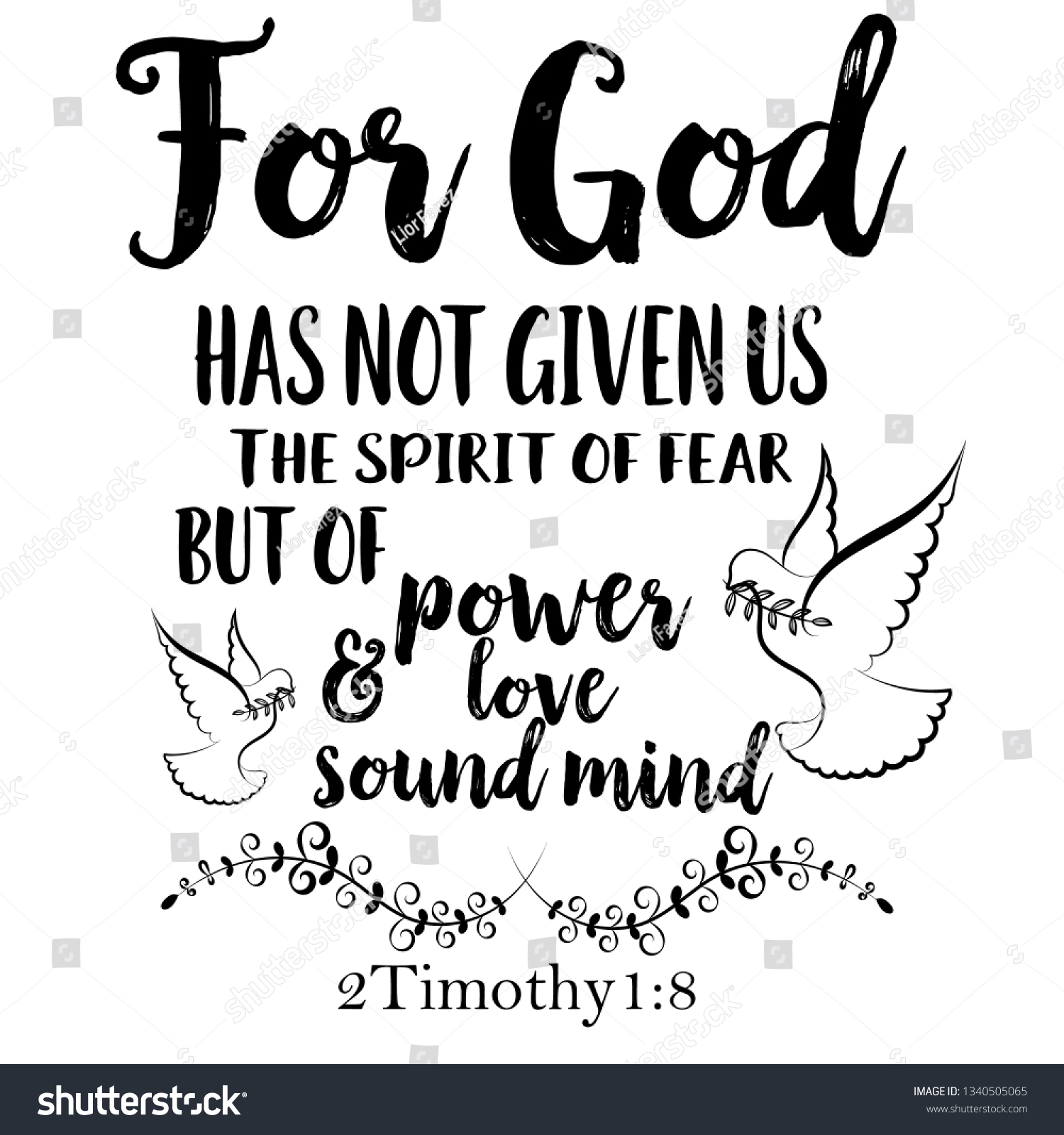 Inspirational Bible Quote God Has Not Stock Vector Royalty Free