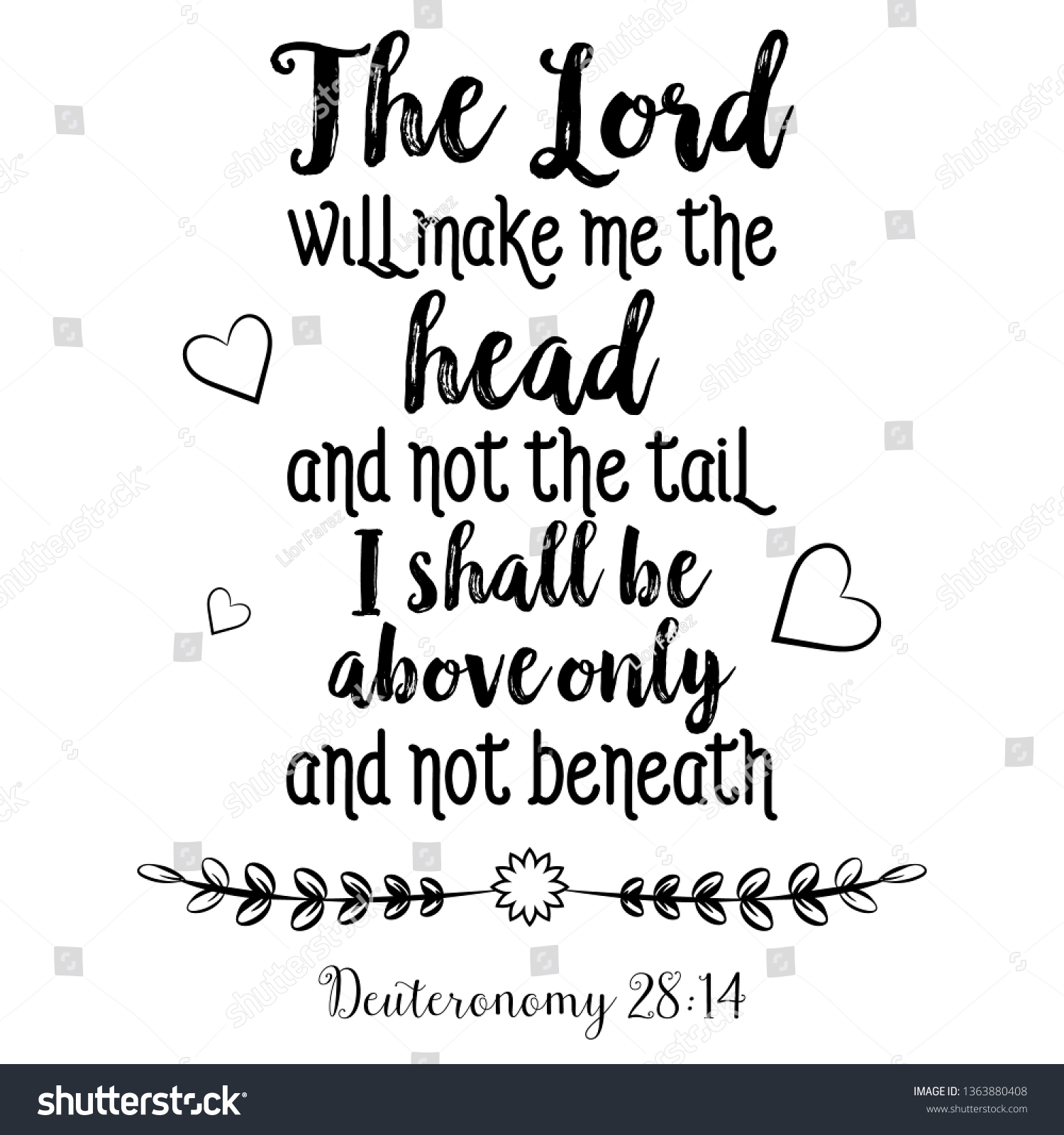 Inspirational Bible Quote Lord Will Make Stock Vector (Royalty Free)  1363880408 | Shutterstock
