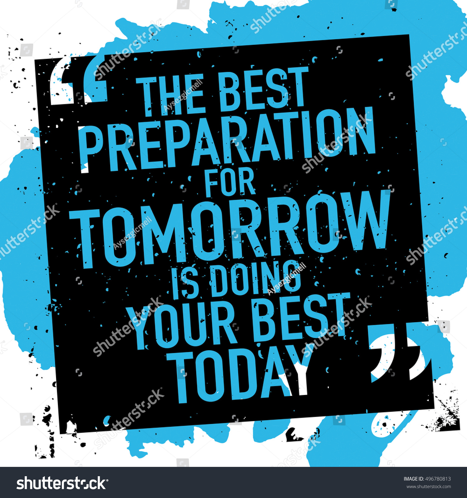 Inspirational Motivational Quote Poster Best Preparation Stock Vector Royalty Free