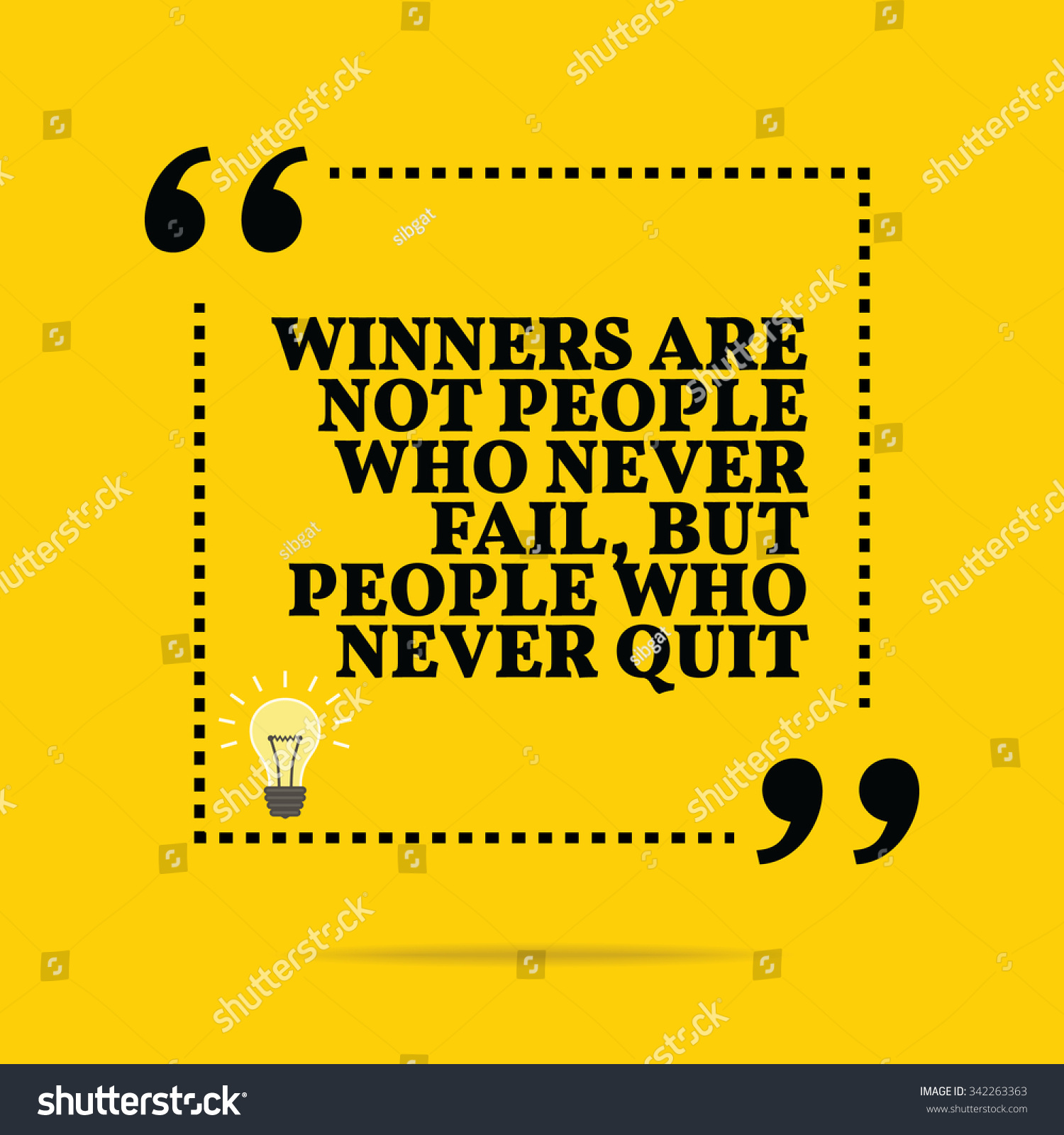 Inspirational Motivational Quote Winners Not People Stock Vector ...