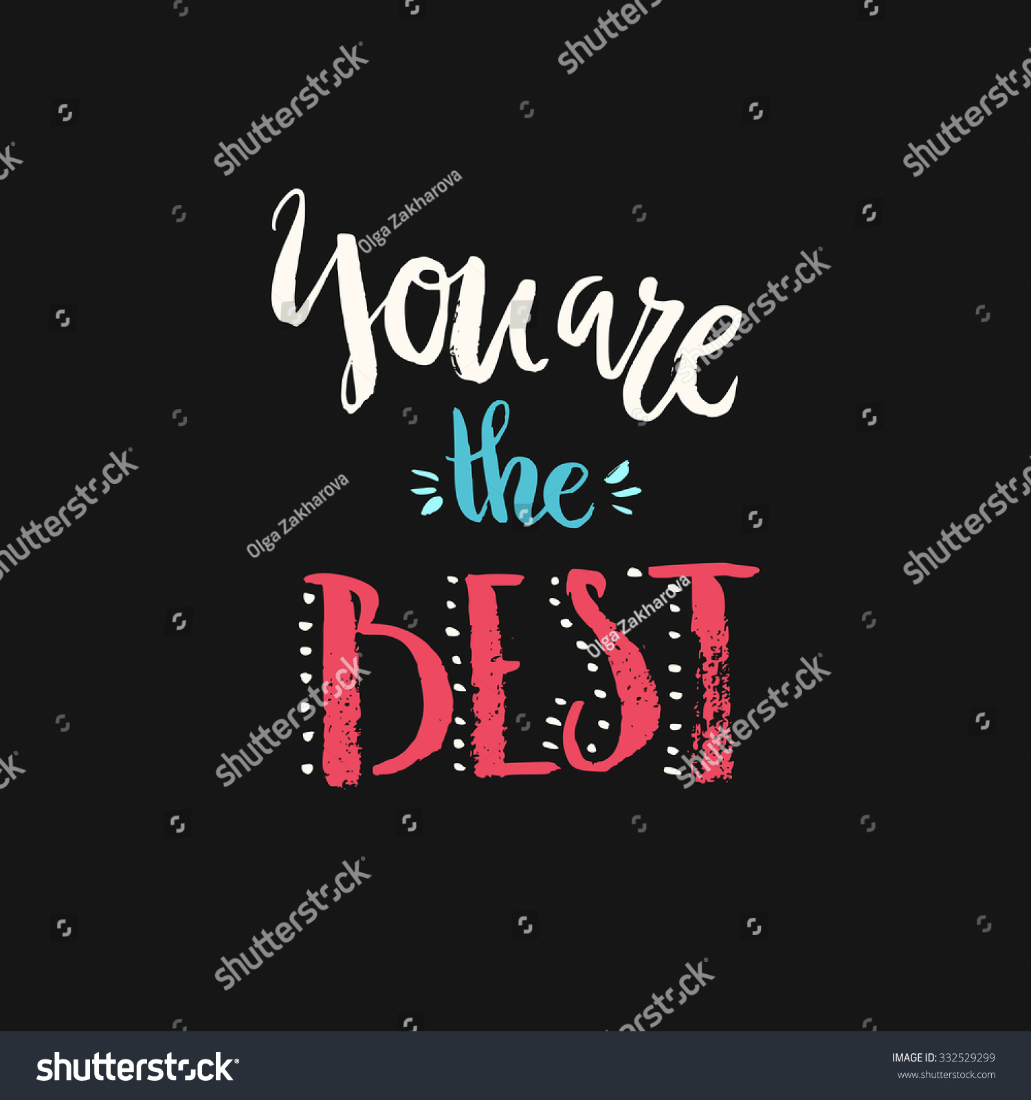 Inspirational Quote Made Vector You Best Stock Vector (Royalty Free ...