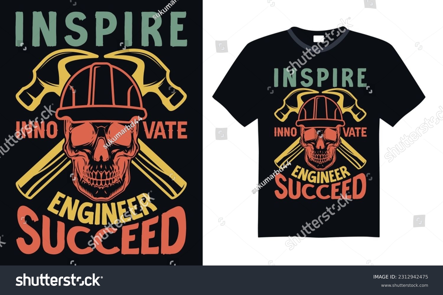 SVG of Inspire Innovate Engineer Succeed - Engineering T-shirt Design, SVG Files for Cutting, Handmade calligraphy vector illustration, Hand written vector sign svg