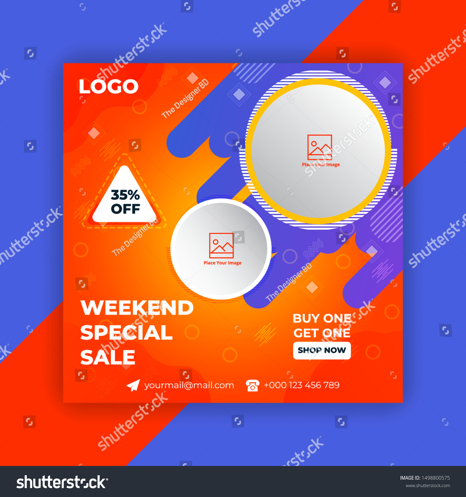 Instagram Banner Design Facebook Banner Design Stock Vector Royalty Free