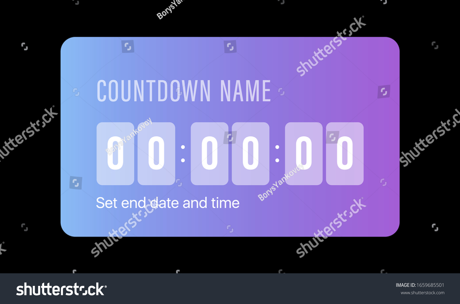 SVG of Instagram Countdown Timer. Social Media Sticker. Template Icon. User Interface Button. Stories. Vector Illustration On Black Background. IGTV svg