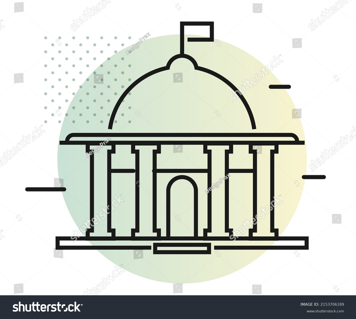 Institution Government Building Icon Eps 10 Stock Vector (royalty Free 